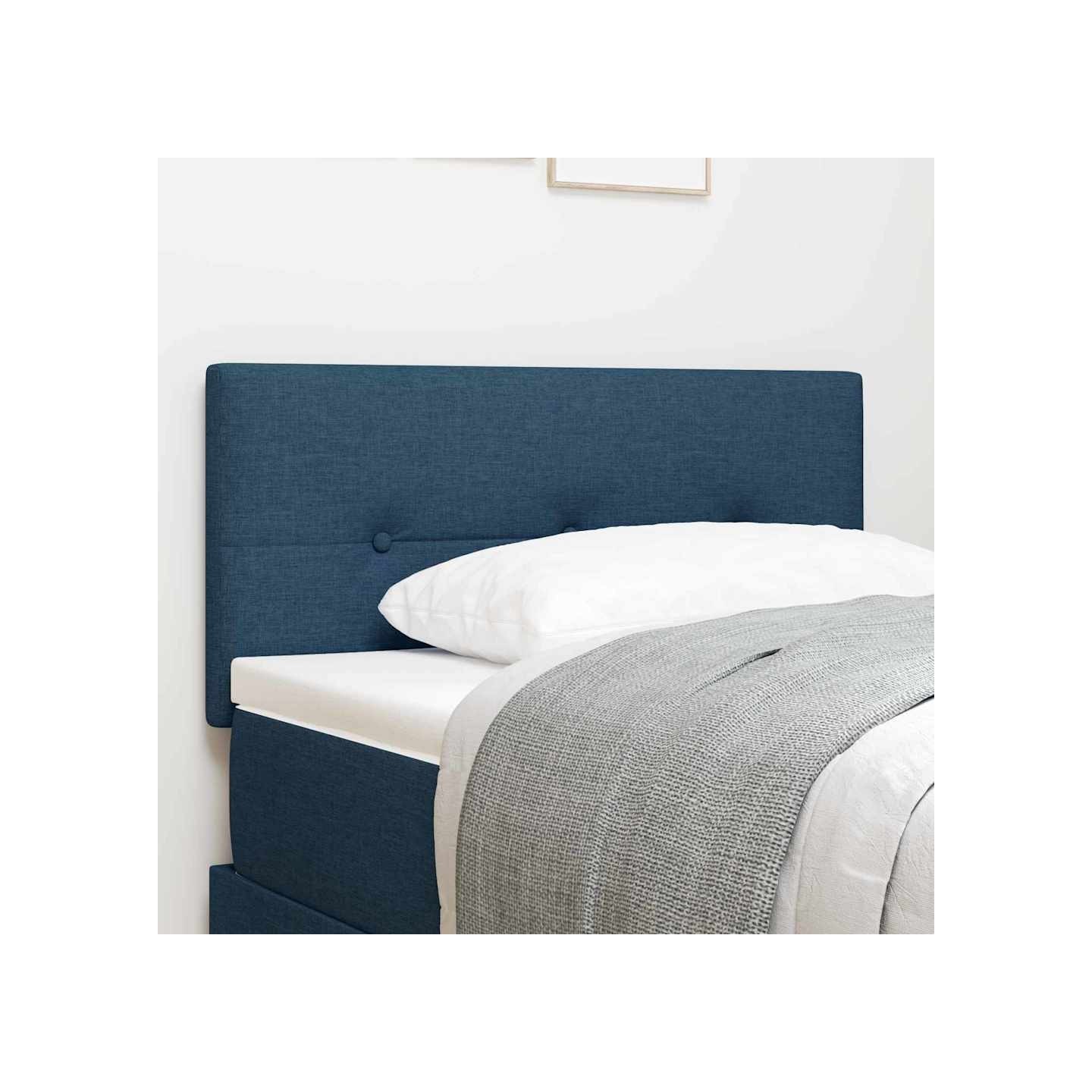 Tête de lit réglable en hauteur Bleu 90 cm tissu