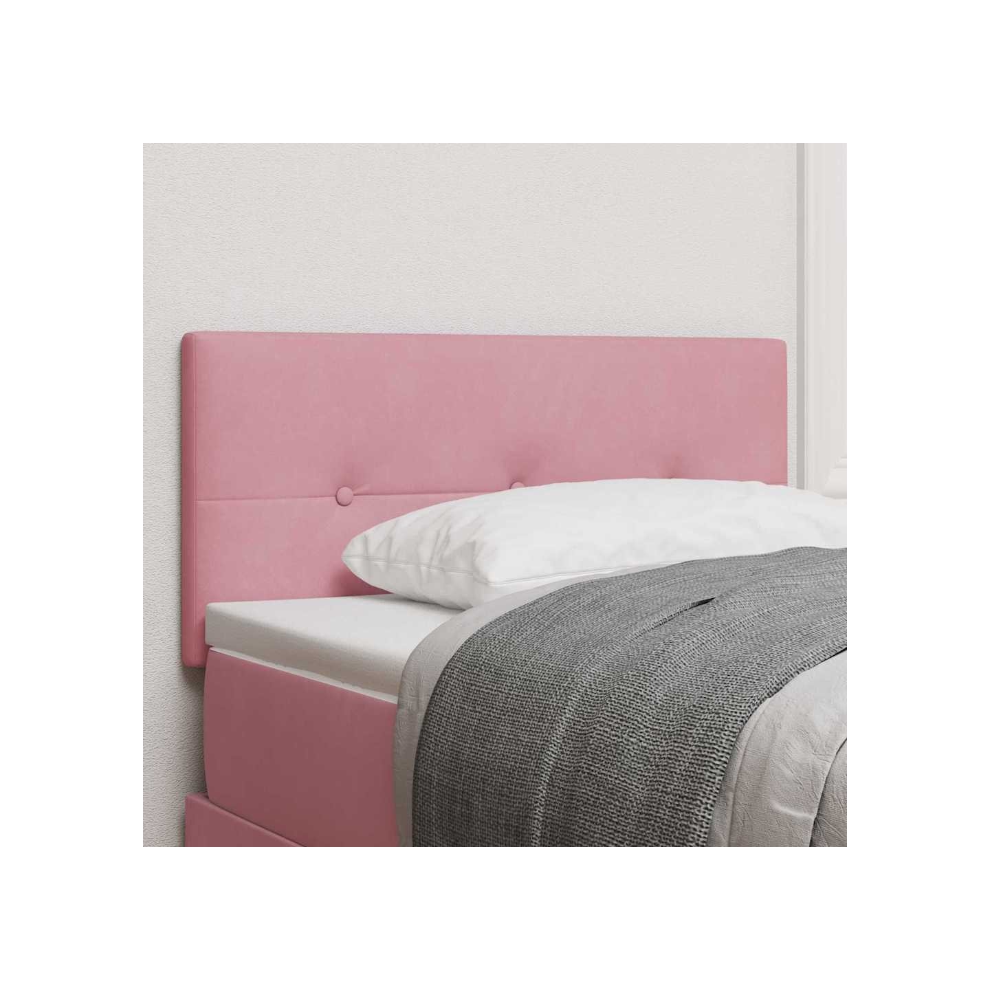 Tête de lit Rose 100 cm Velours
