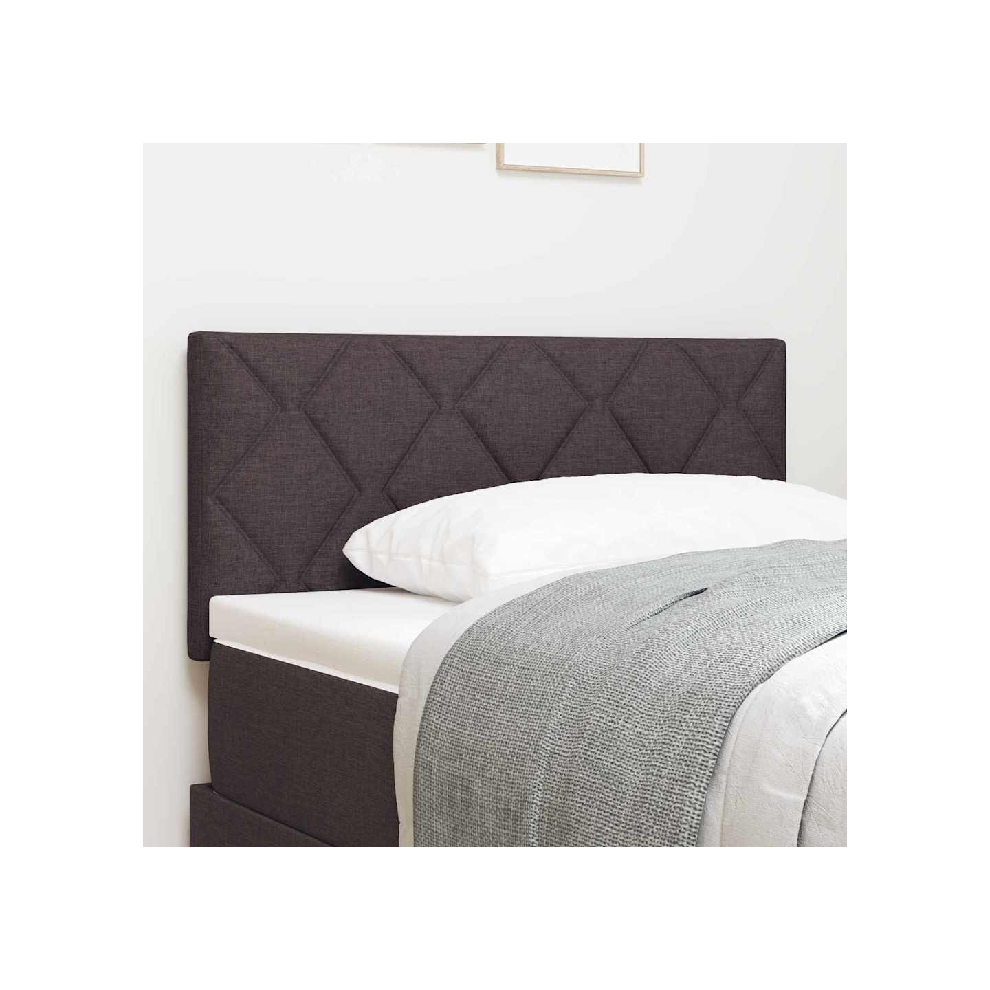 Tête de lit Marron foncé tissu