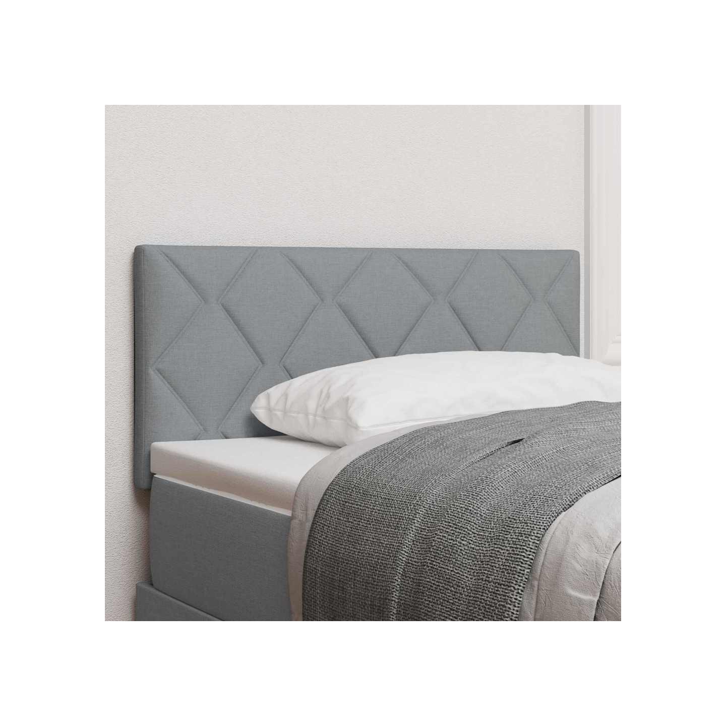 Tête de lit Gris clair tissu