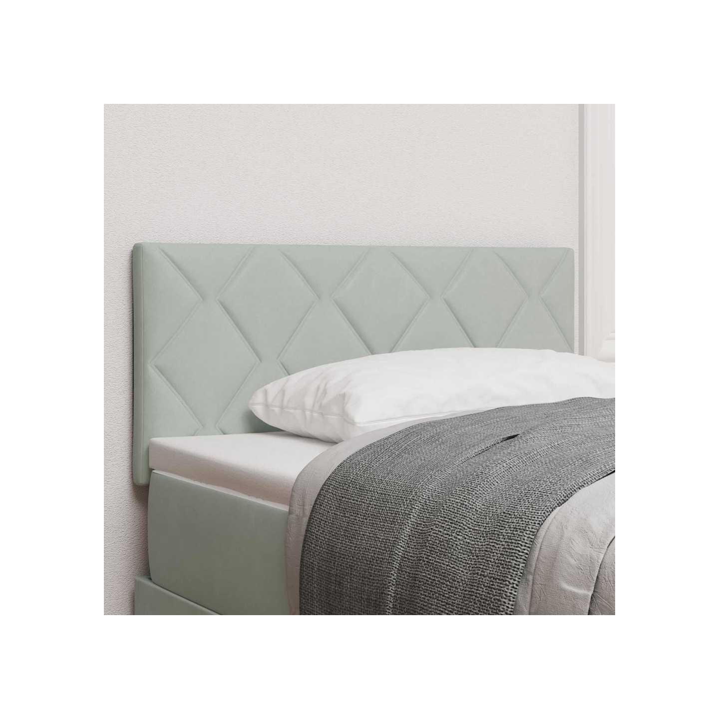 Tête de lit Gris clair 100 cm Velours