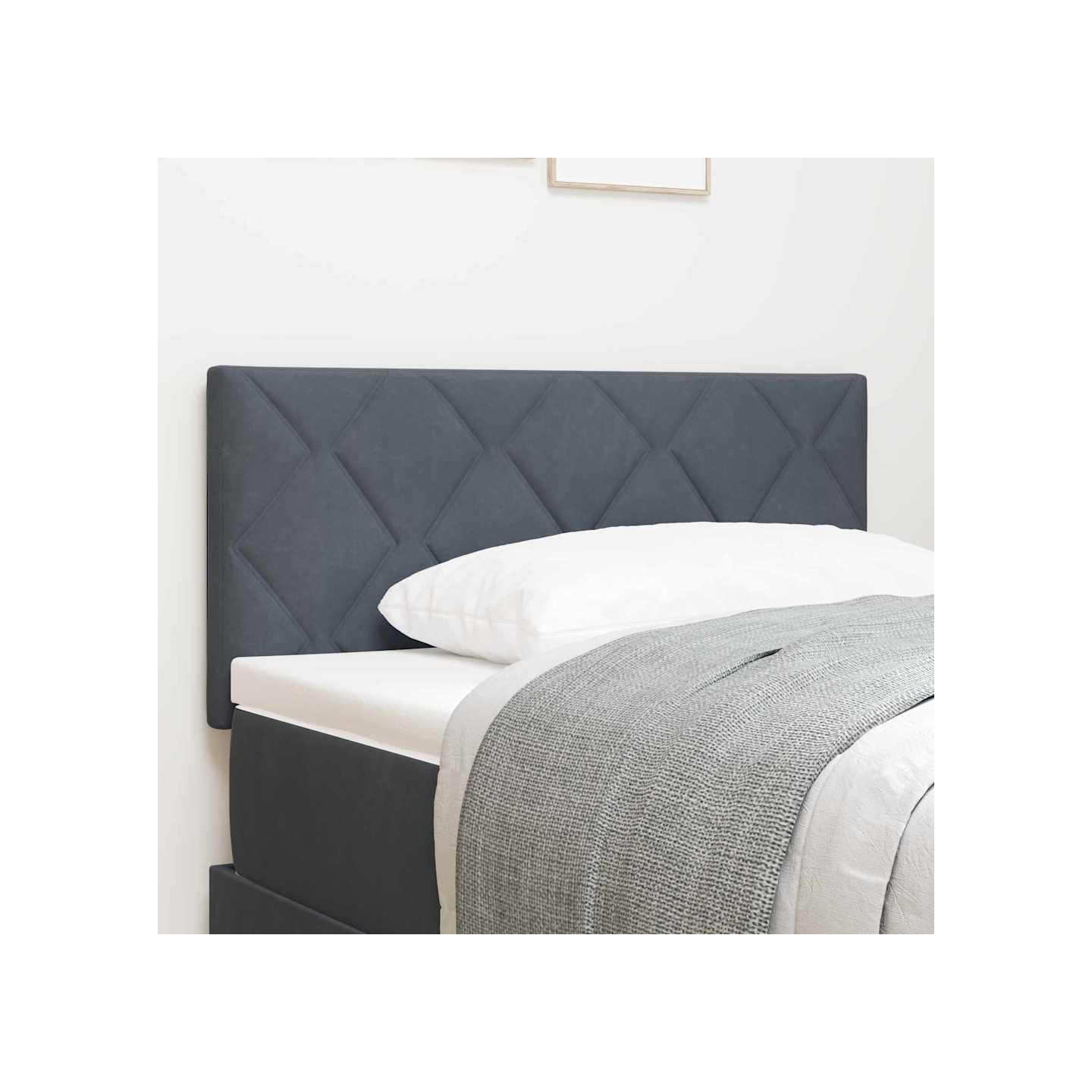 Tête de lit Gris foncé 100 cm Velours
