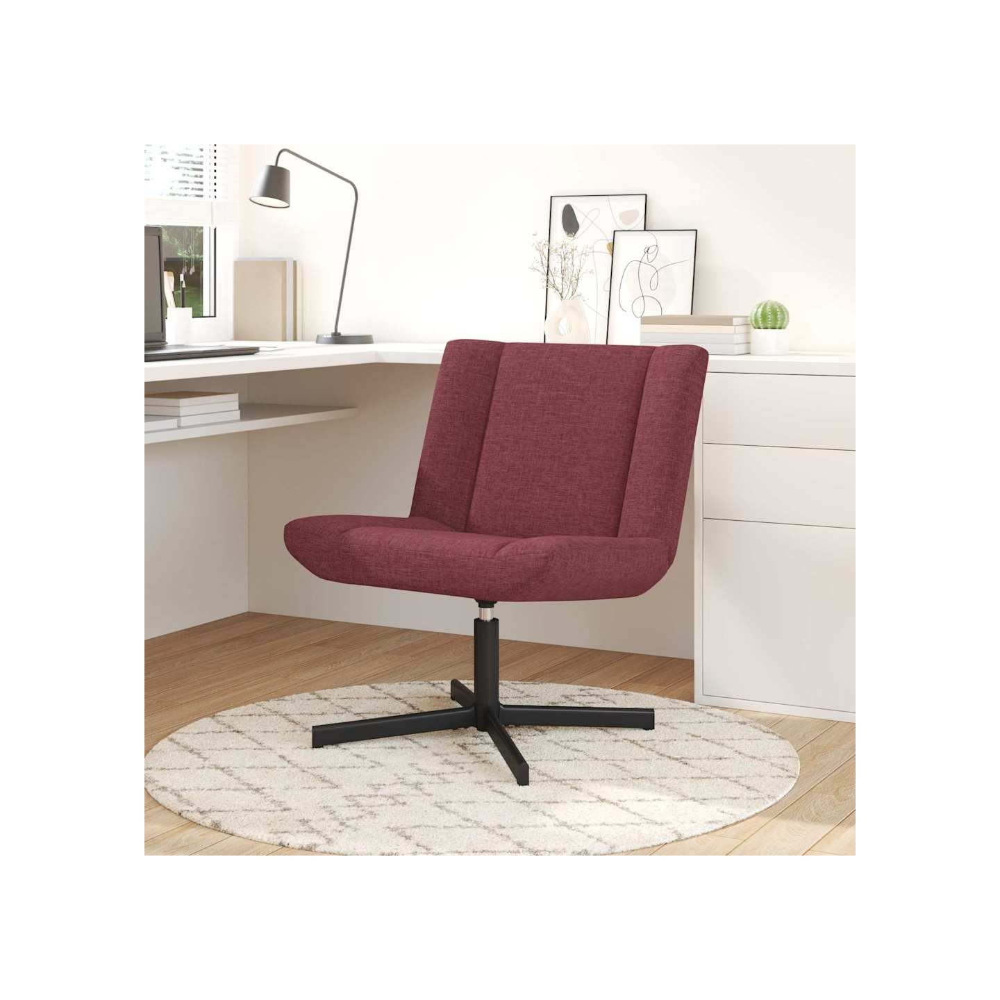 Chaise pivotante Bordeaux 63 x 75 x 76 cm tissu