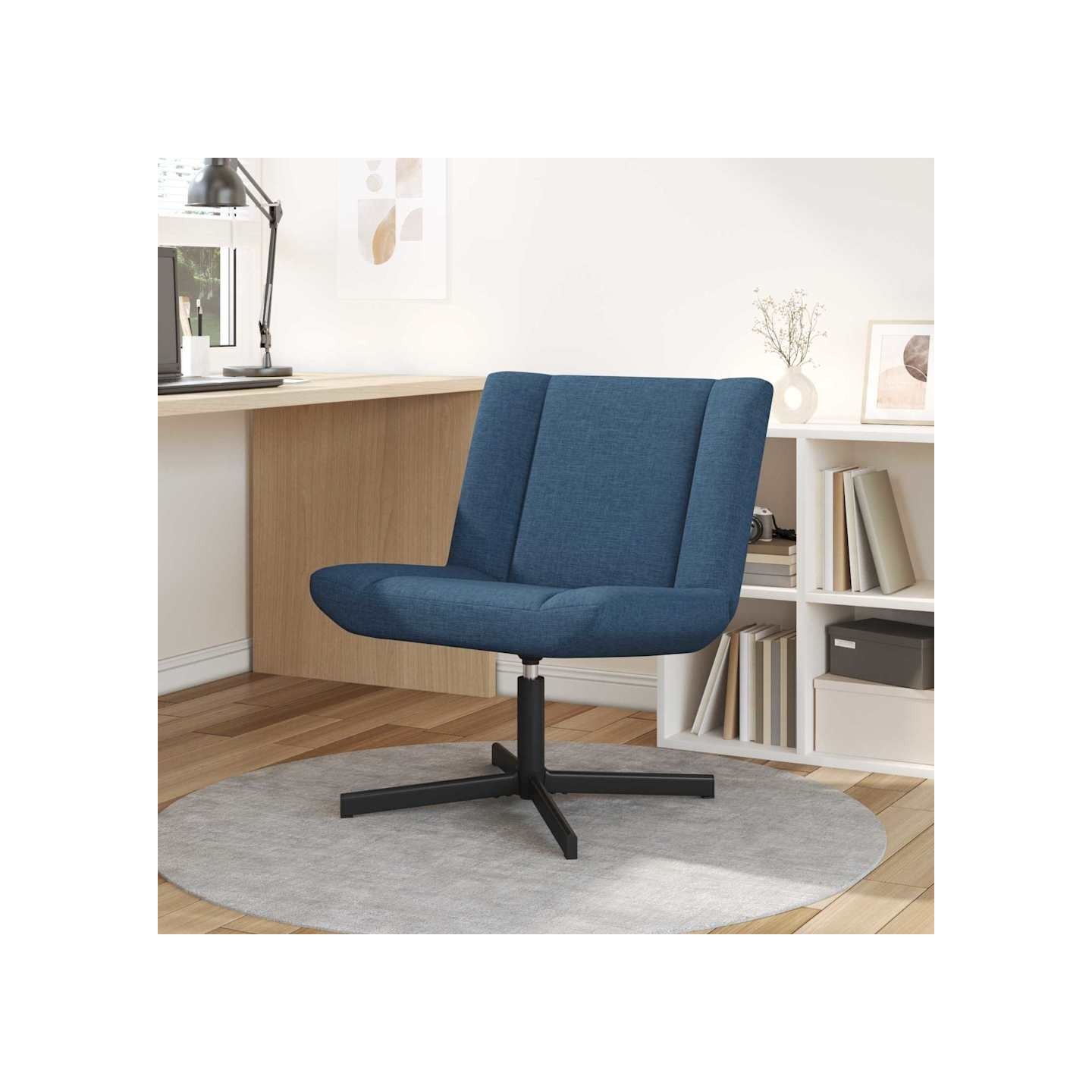 Chaise pivotante Bleu 63 x 75 x 76 cm tissu