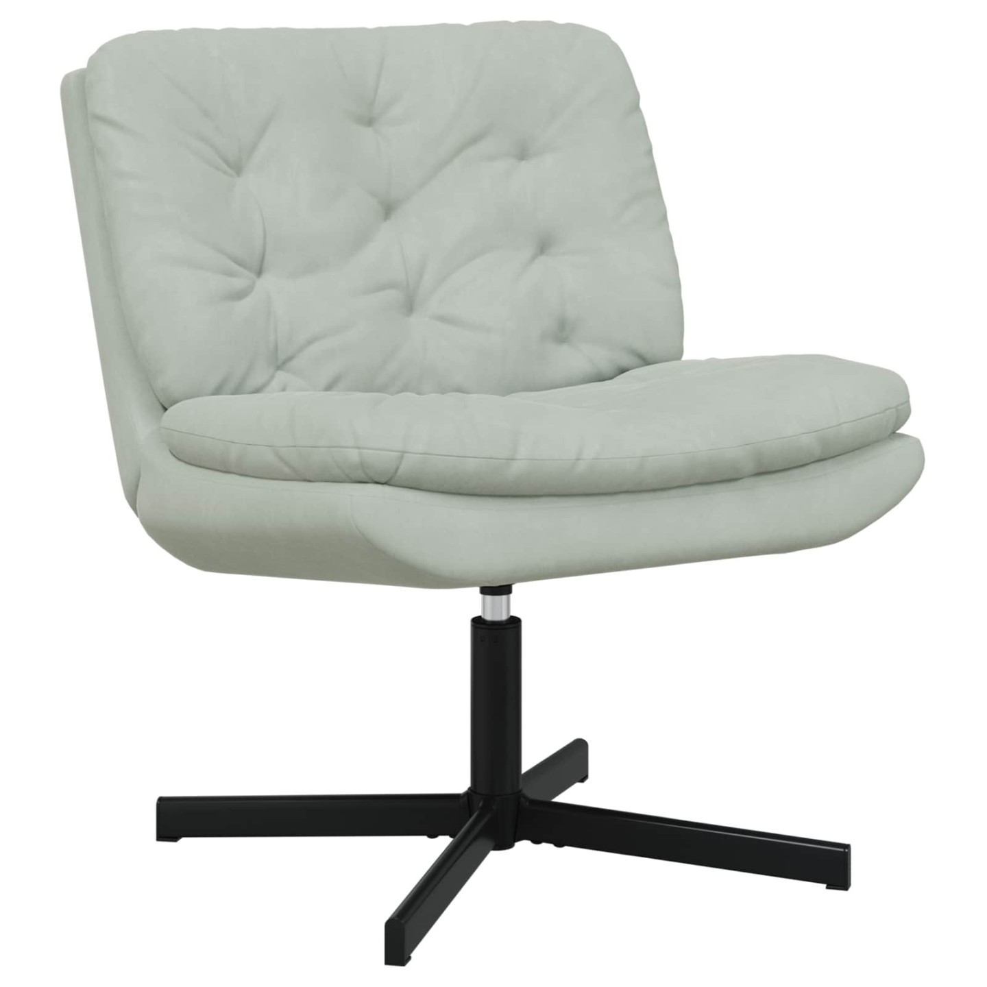 Fauteuil relaxant pivotant Gris clair 63 x 75 x 76 cm Velours