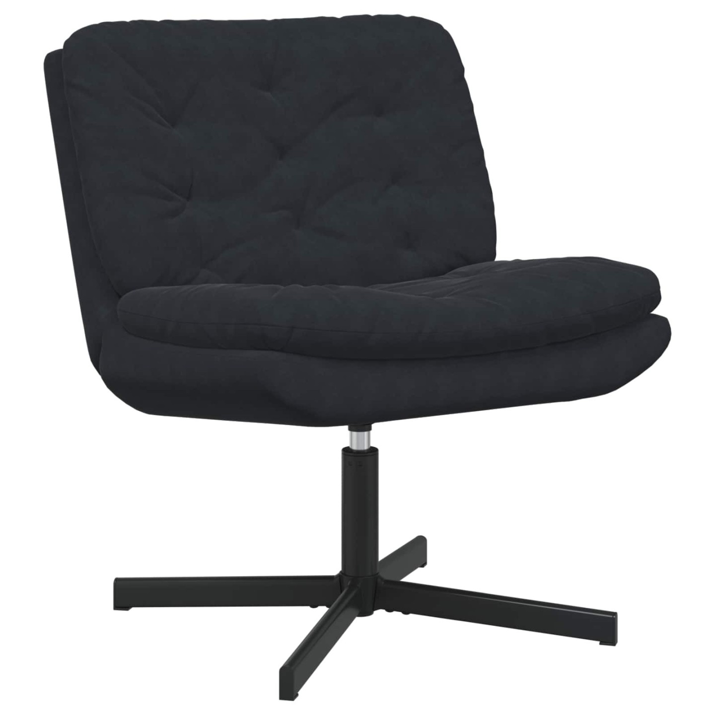 Fauteuil relaxant pivotant Noir 63 x 75 x 76 cm Velours
