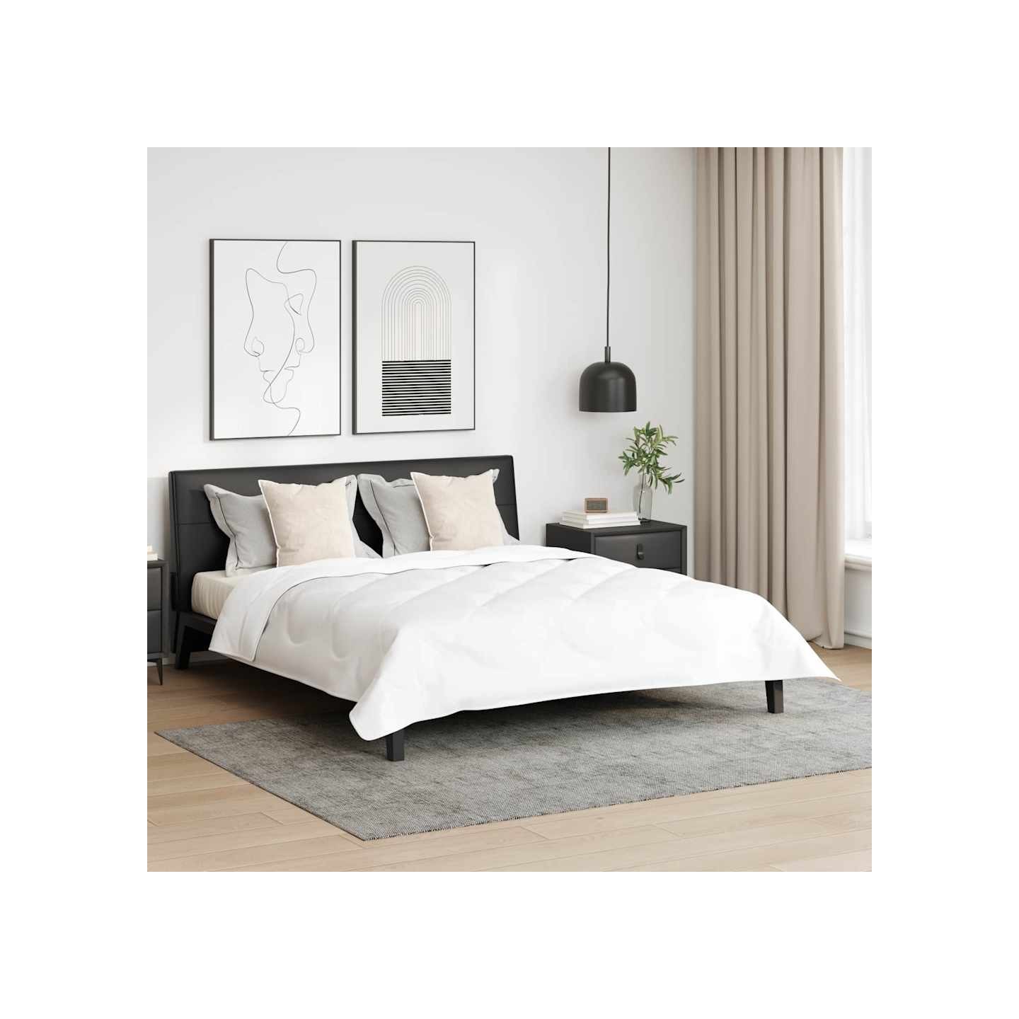 Oreiller 2 pc 60 x 60 x 20 cm Polyester Blanc
