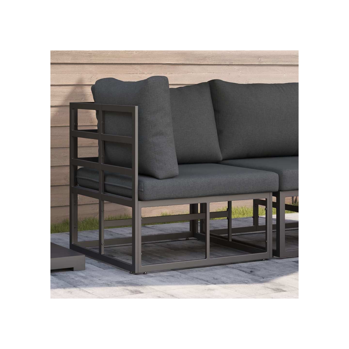 Mobilier de jardin Métal Noir et anthracite 71,5 x 71,5 x 71 cm