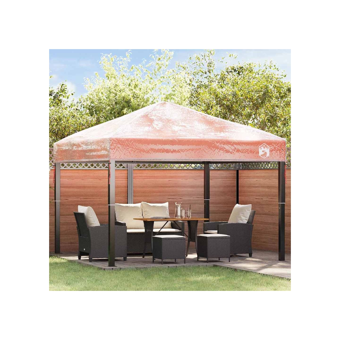 Remplacement de housse de gazebo 300 x 300 x 26 cm Transparent