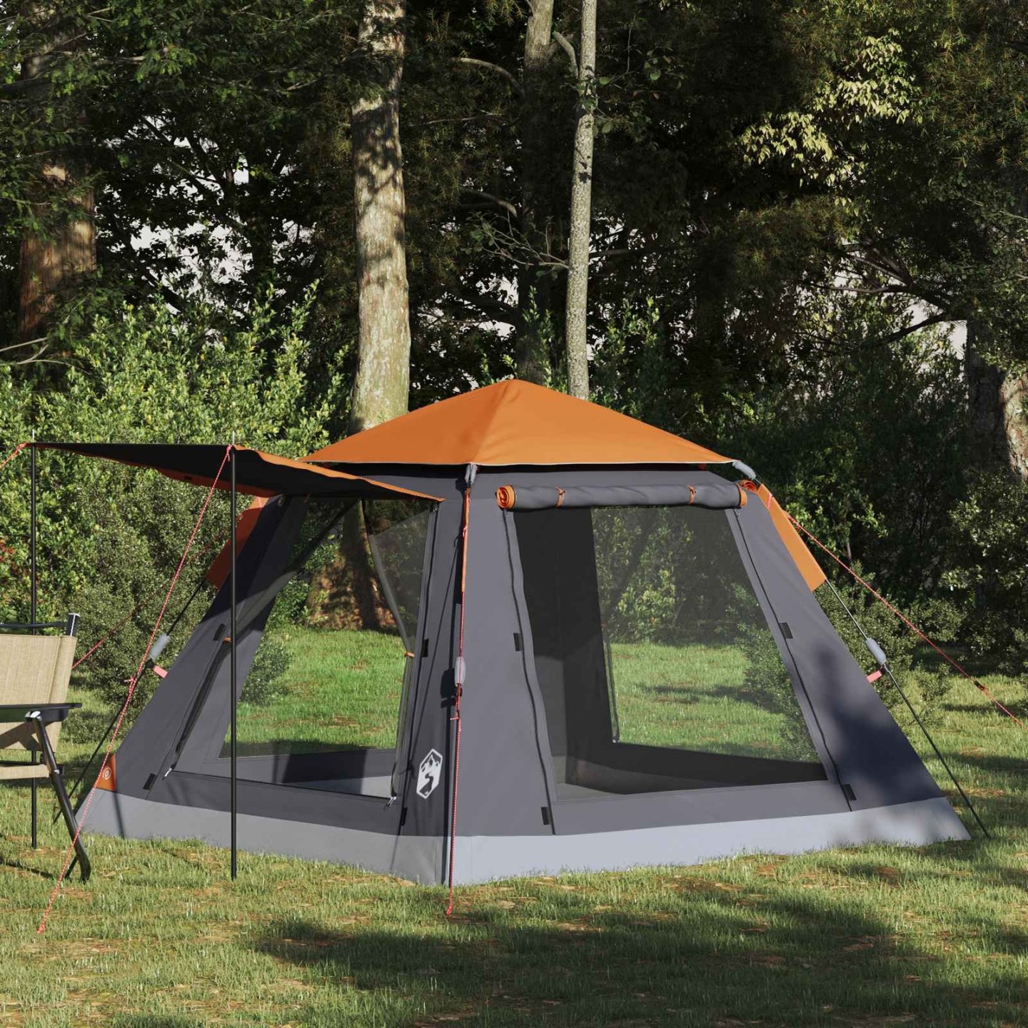 3 personne Gris et orange Polyester 185T