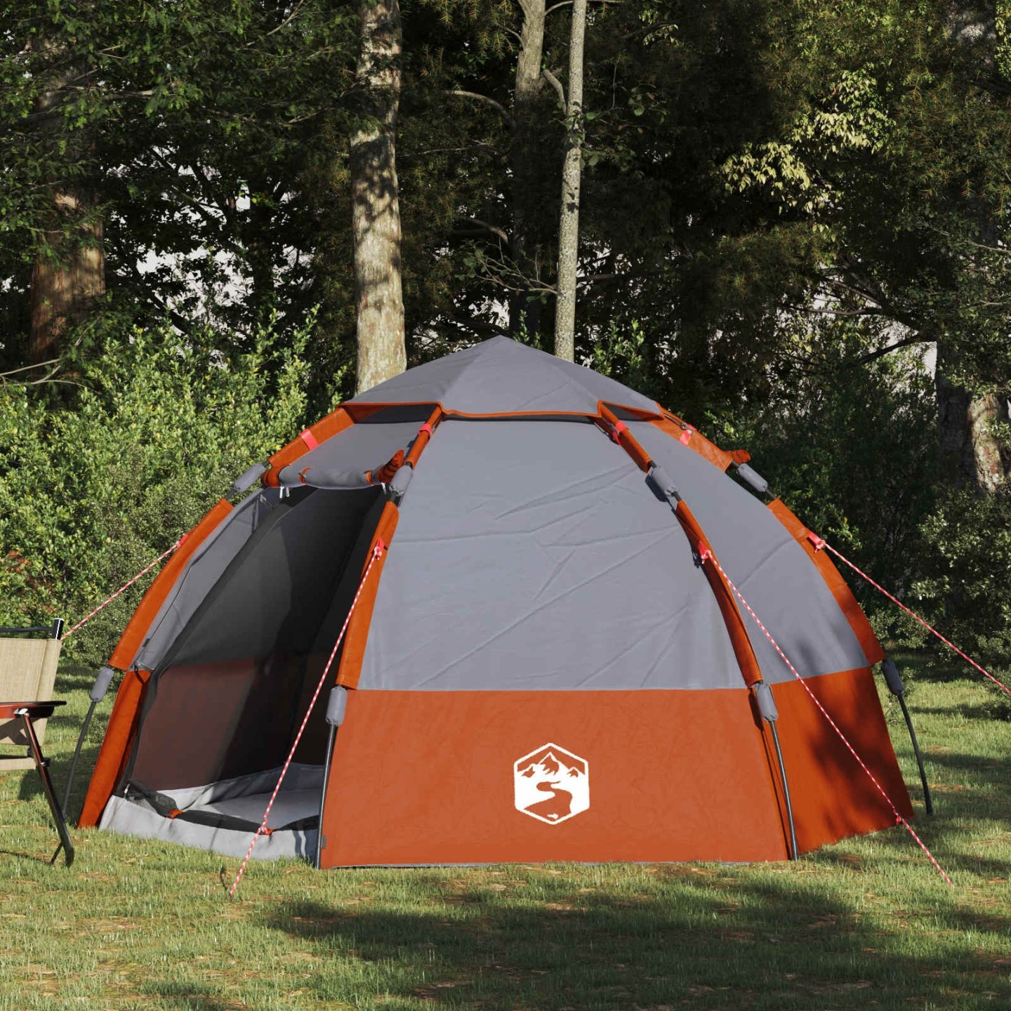 4 personne Gris et orange Polyester 185T