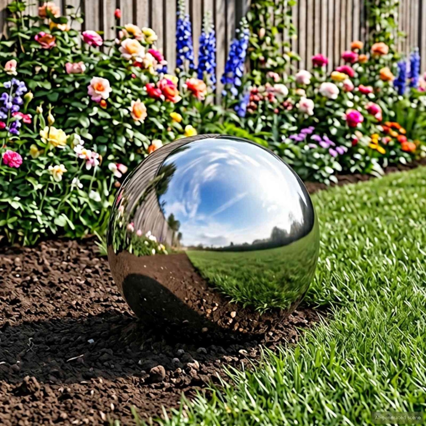 Boule Miroir Ø 20 cm Argenté Acier Inoxydable 201