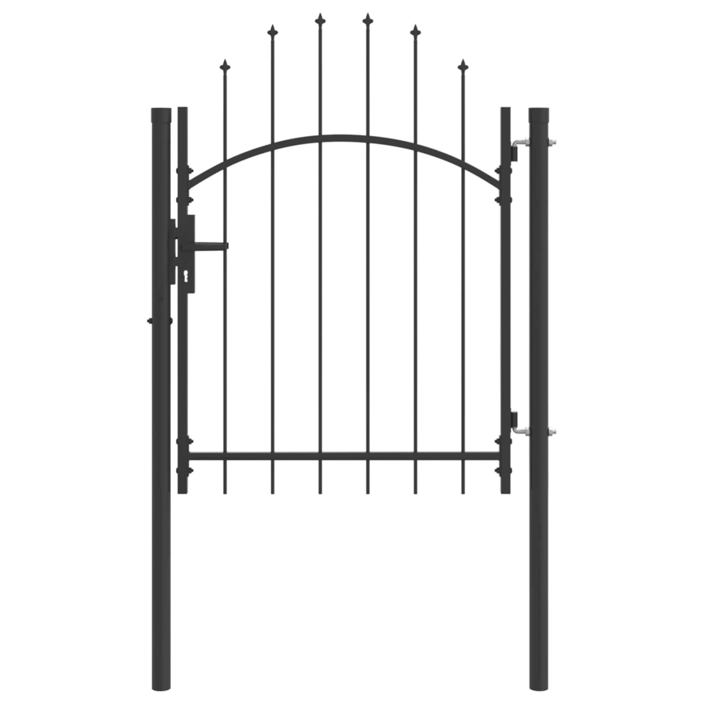Porte de Jardin WOERDEN 1 m Verrouillable Acier Gris