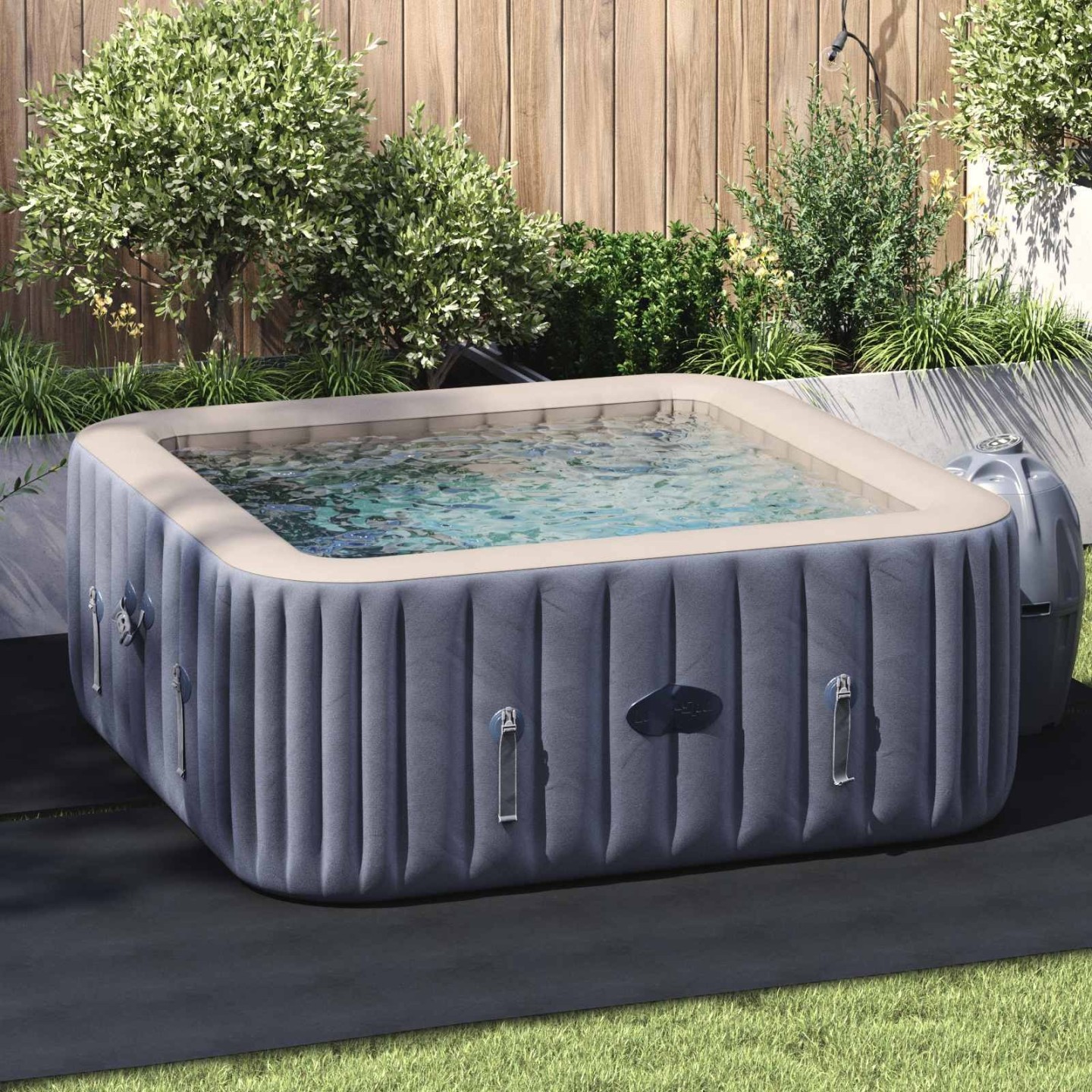 Tapis de piscine 274 x 274 x 0,1 cm Carré Tissu non tissé