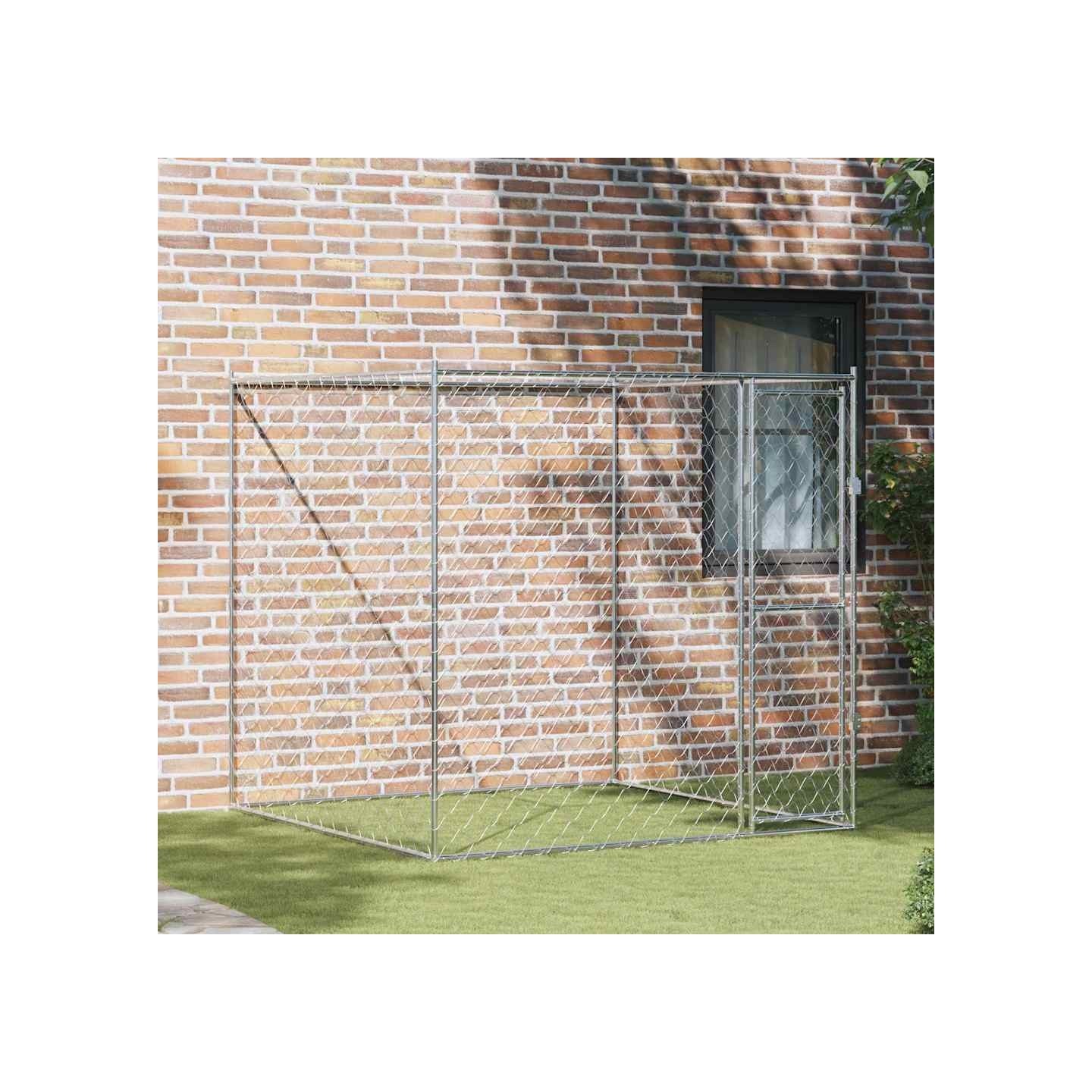 Cage pour chien Argenté 200 x 200 x 200 cm Acier galvanisé