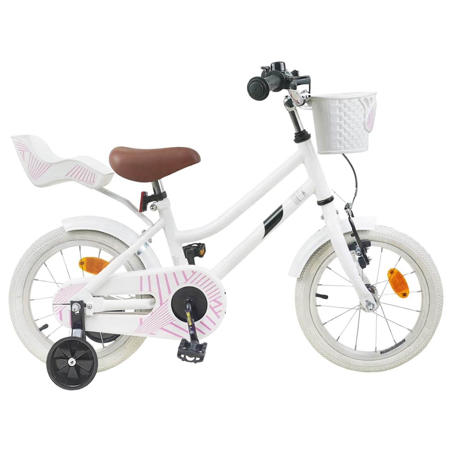Vélo pour Enfants 14 Pouces pour les 3-5 ans Blanc