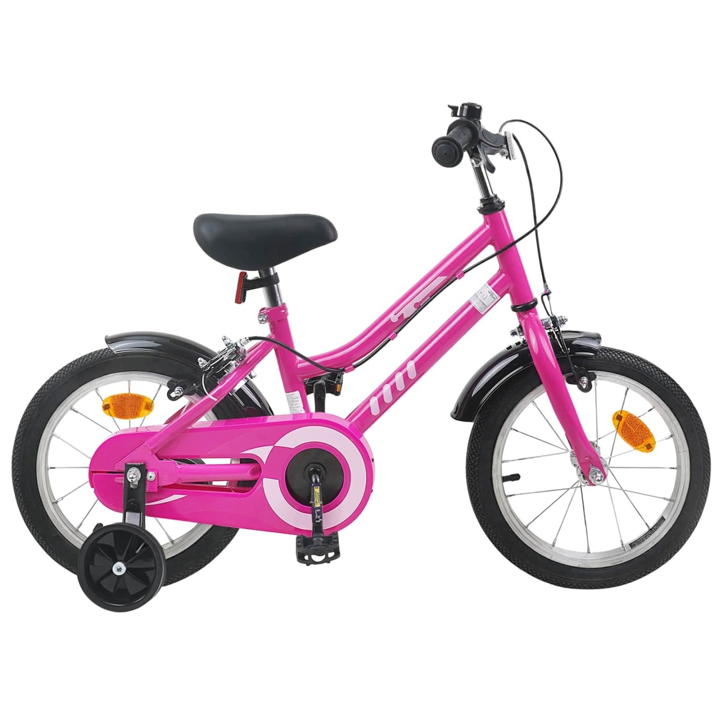 Vélo pour Enfants 12 Pouces for 2-4 Years Old Rose Noir