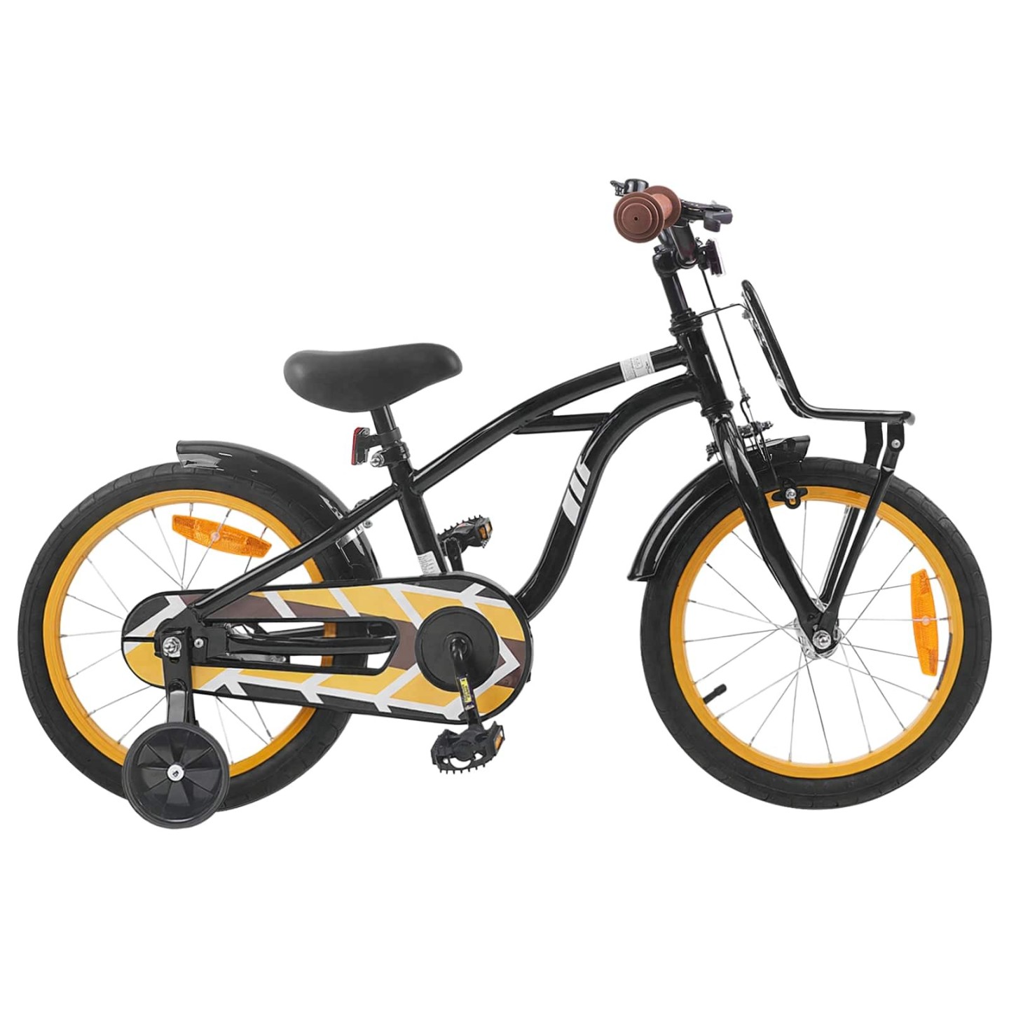 Vélo pour Enfants 16 Pouces pour 4-6 ans Noir