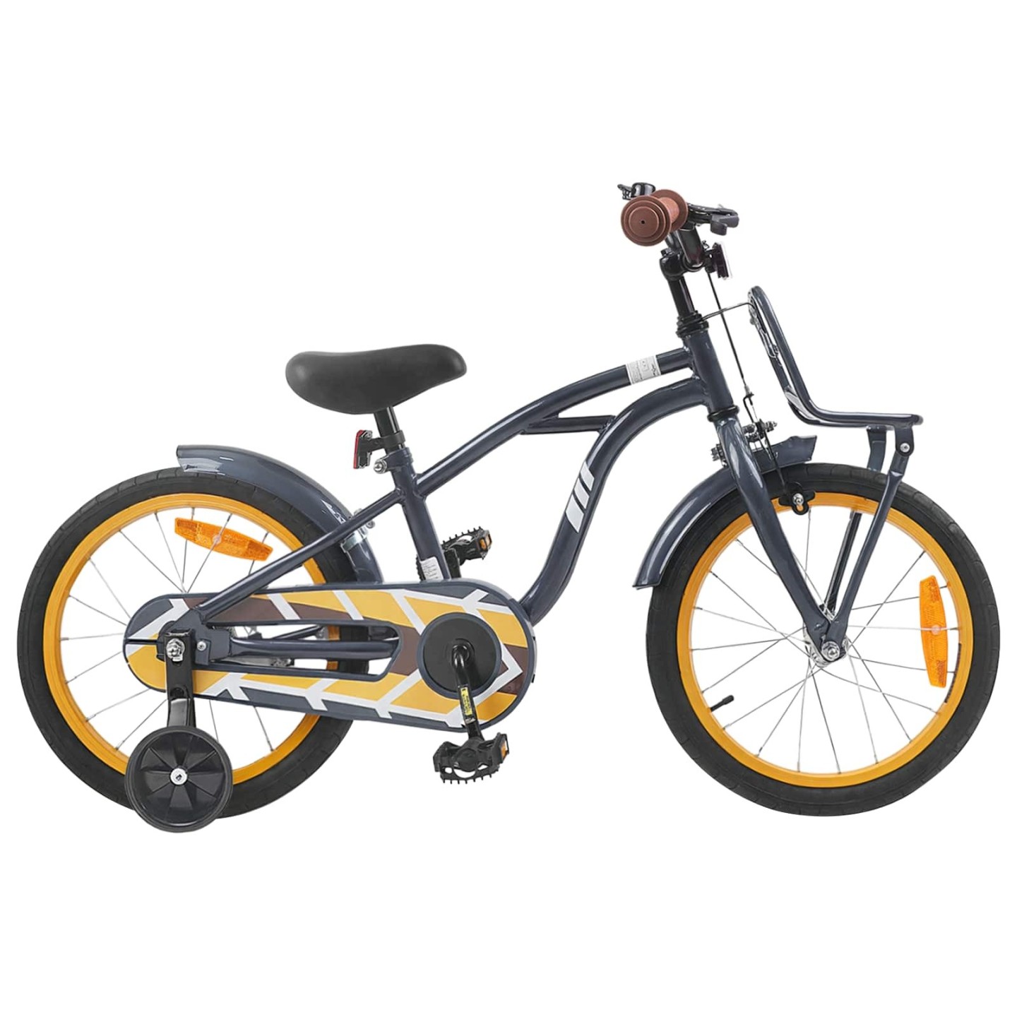 Vélo pour Enfants 16 Pouces pour 4-6 ans Gris foncé