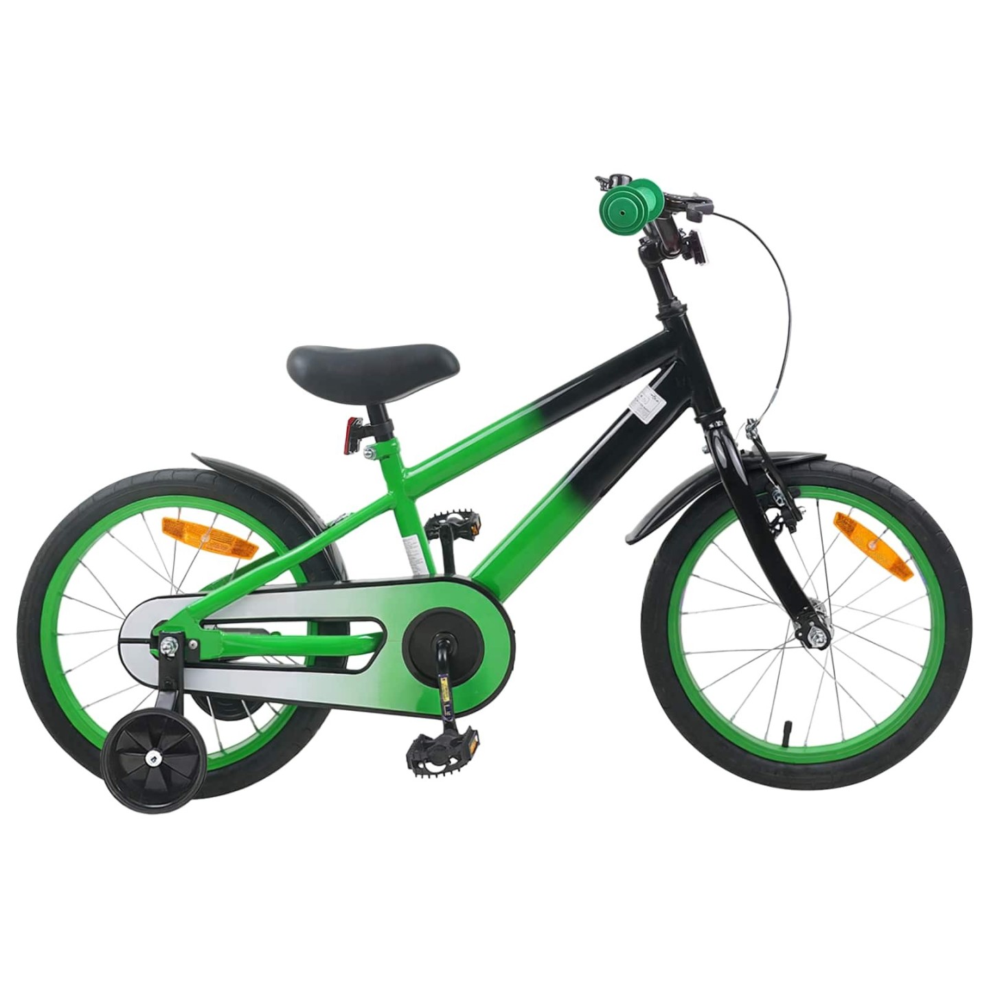Vélo pour enfants 16 Pouces pour 4-6 ans Vert Noir