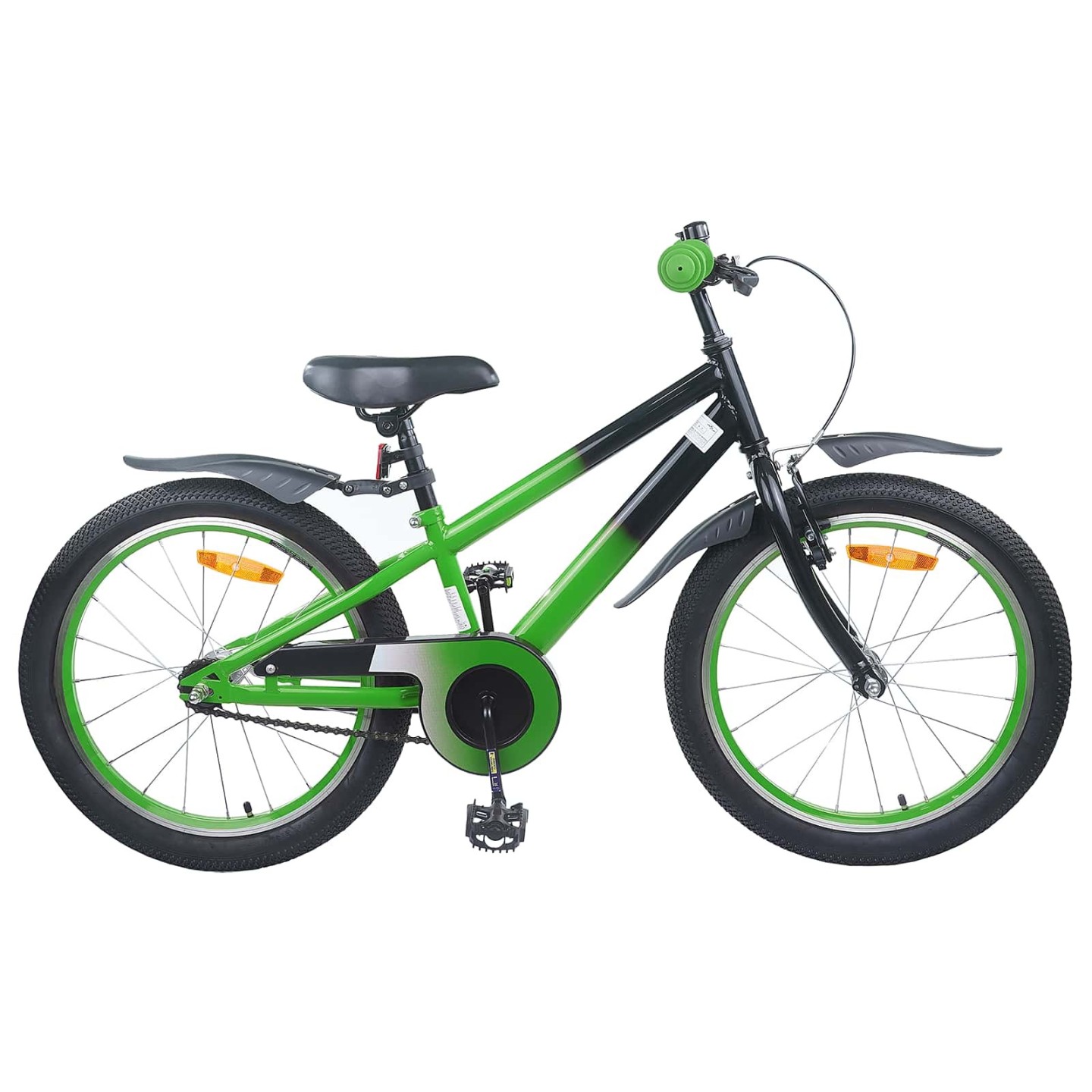 Vélo pour Enfants 18 Pouces pour les 5-7 ans Vert Noir