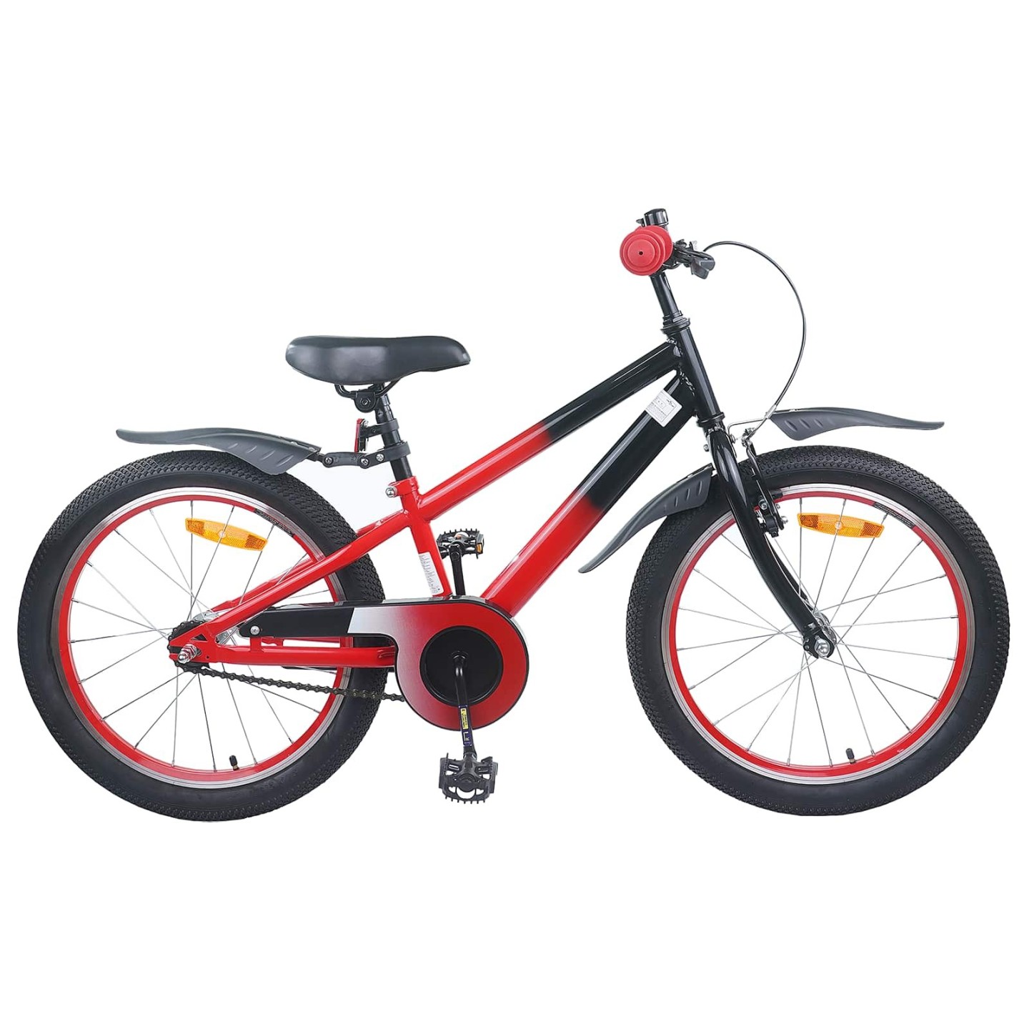 Vélo pour Enfants 18 Pouces pour les 5-7 ans Rouge Noir