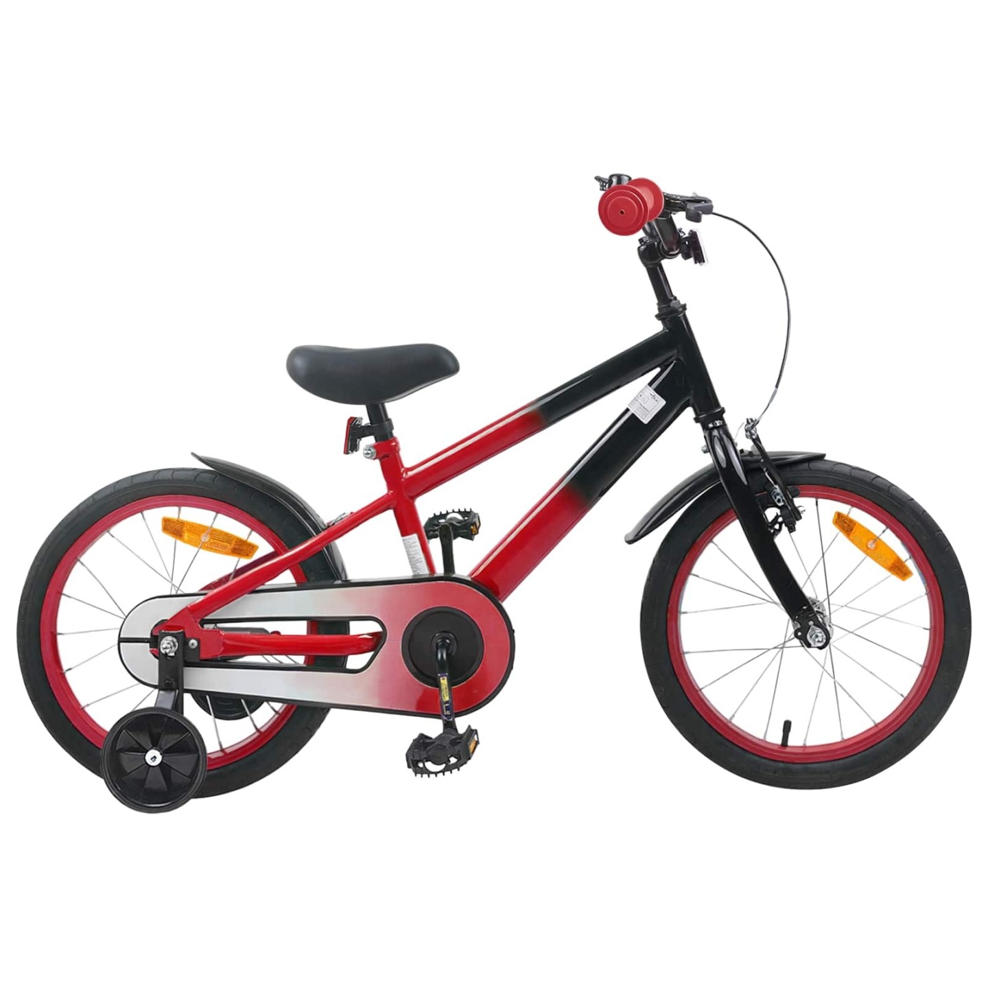 Vélo pour enfants 16 Pouces pour 4-6 ans Rouge Noir