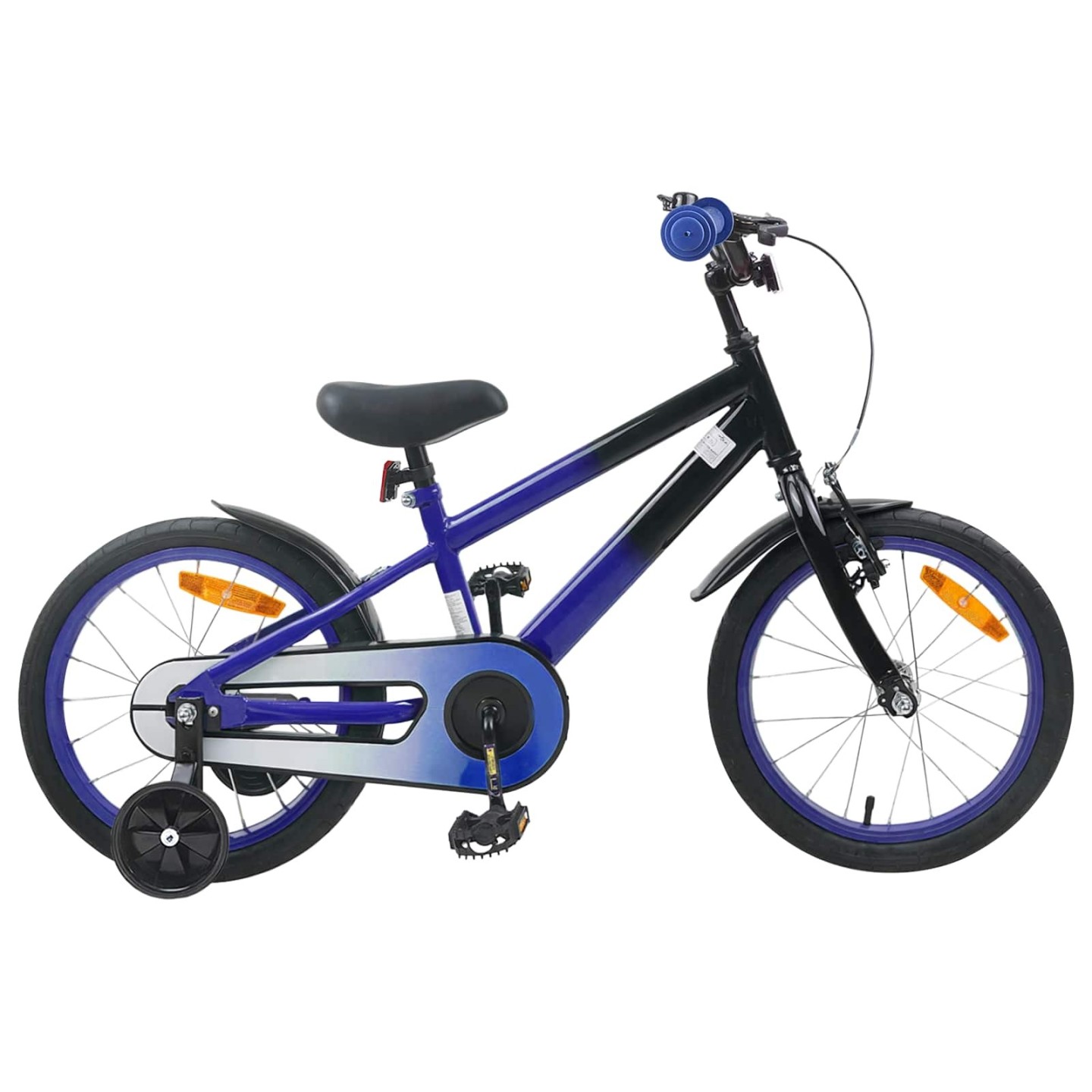 Vélo pour enfants 16 Pouces pour 4-6 ans Bleu Noir