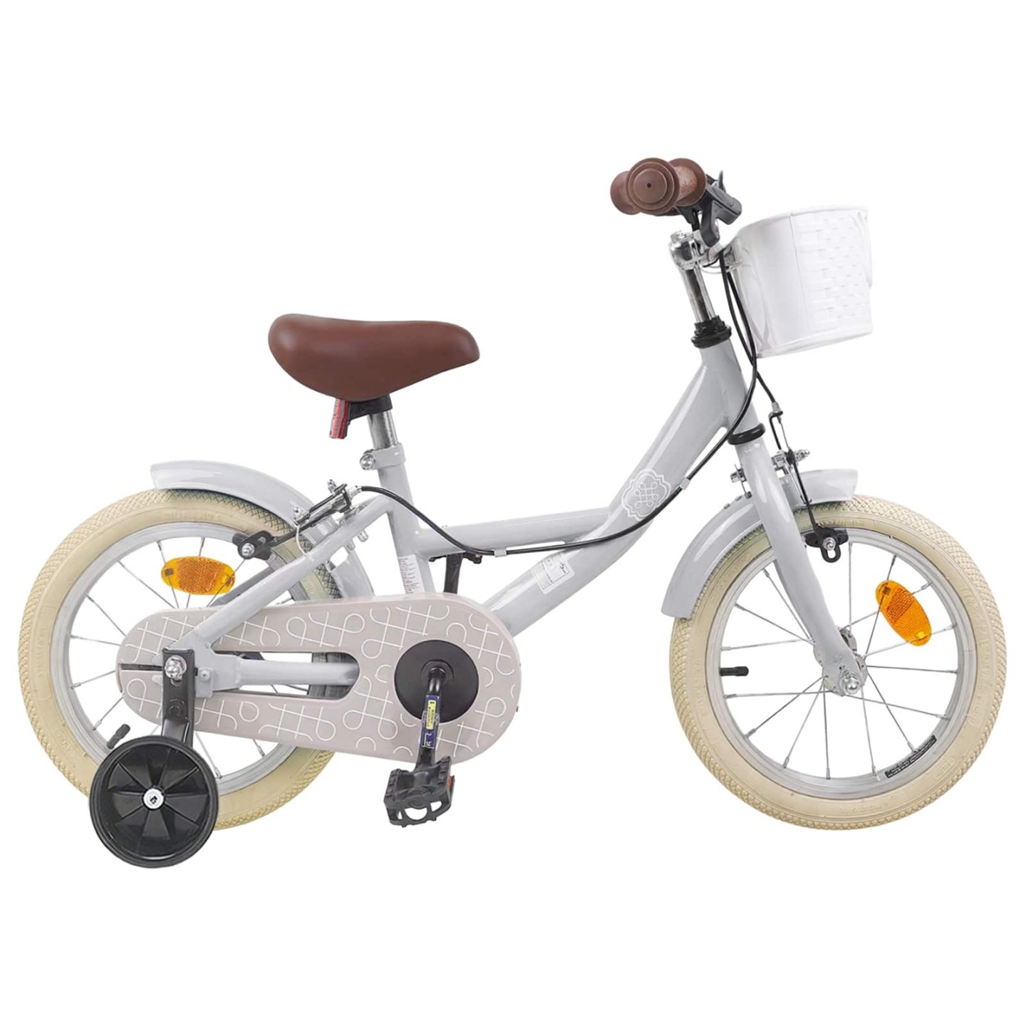 Vélo pour Enfants 14 Pouces pour les 3-5 ans Gris clair