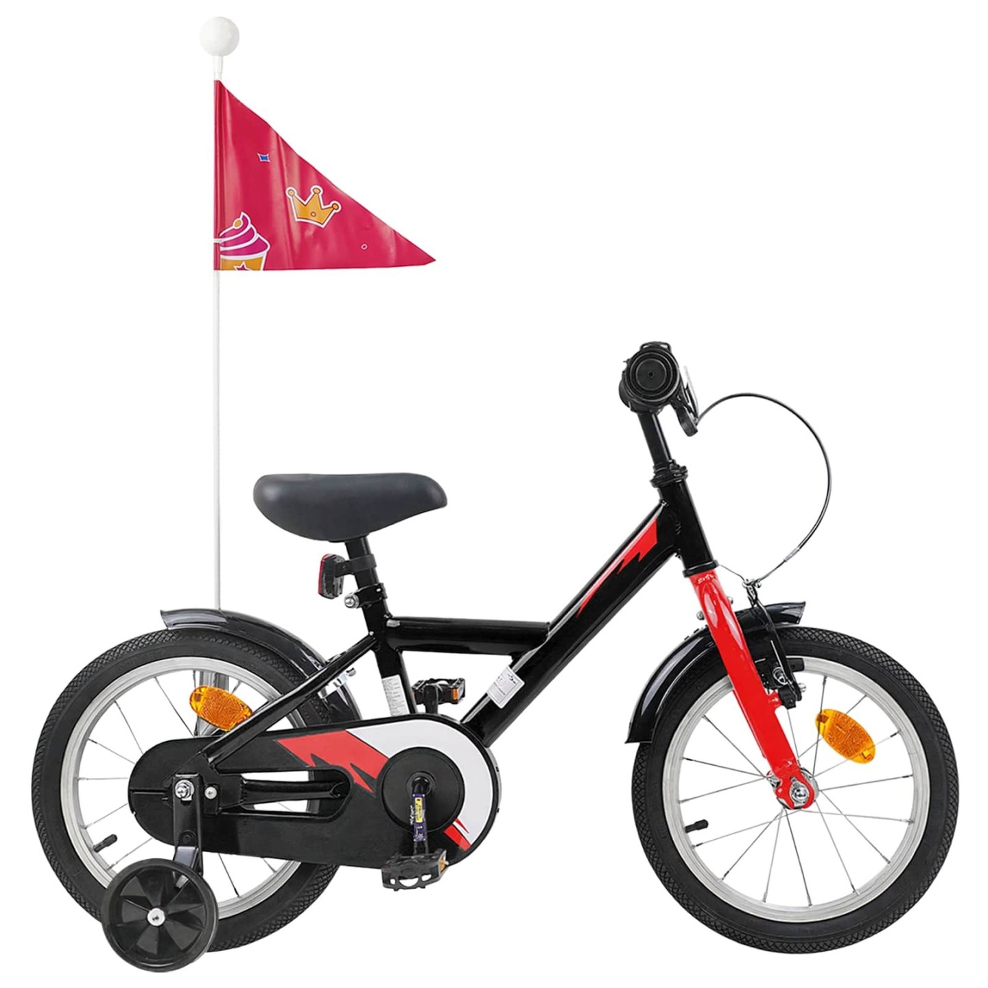 Vélo pour Enfants 16 Pouces pour 4-6 ans Noir