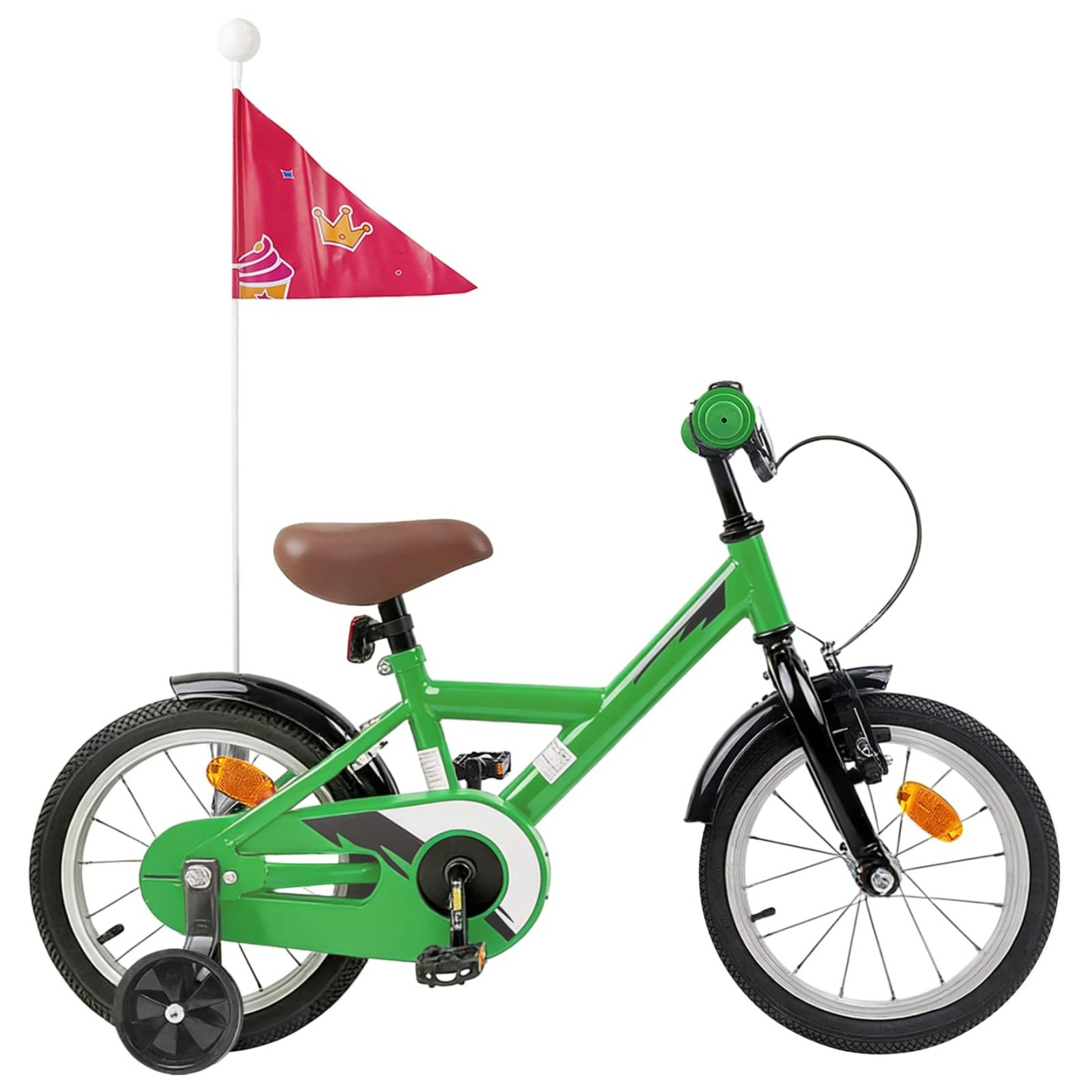 Vélo pour Enfants 16 Pouces pour 4-6 ans Vert