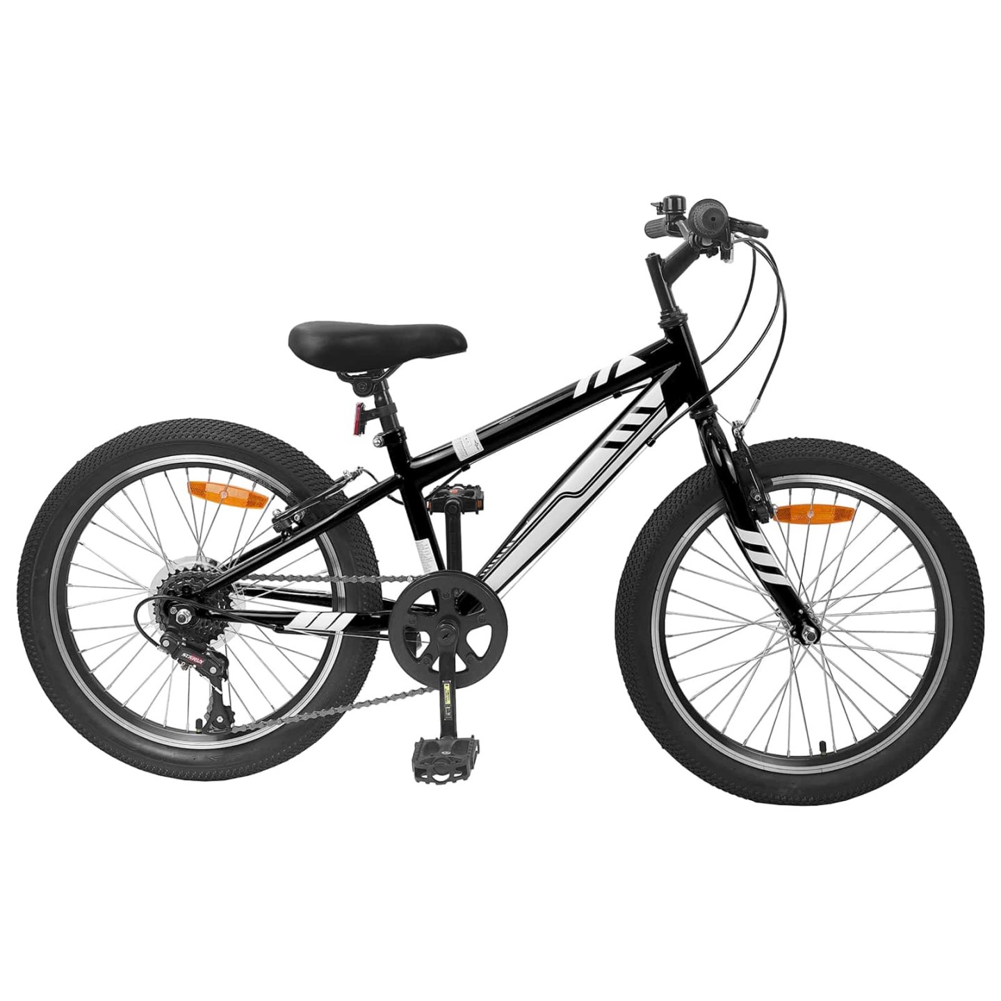 Vélo de Montagne 20 Pouces 6-Vitesse pour 5-8 ans Noir