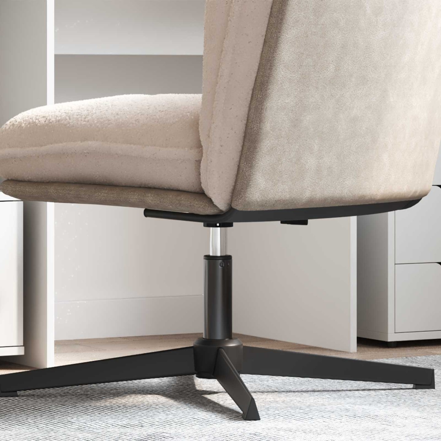 Cylindre à gaz de chaise de bureau Noir 9 cm Fer