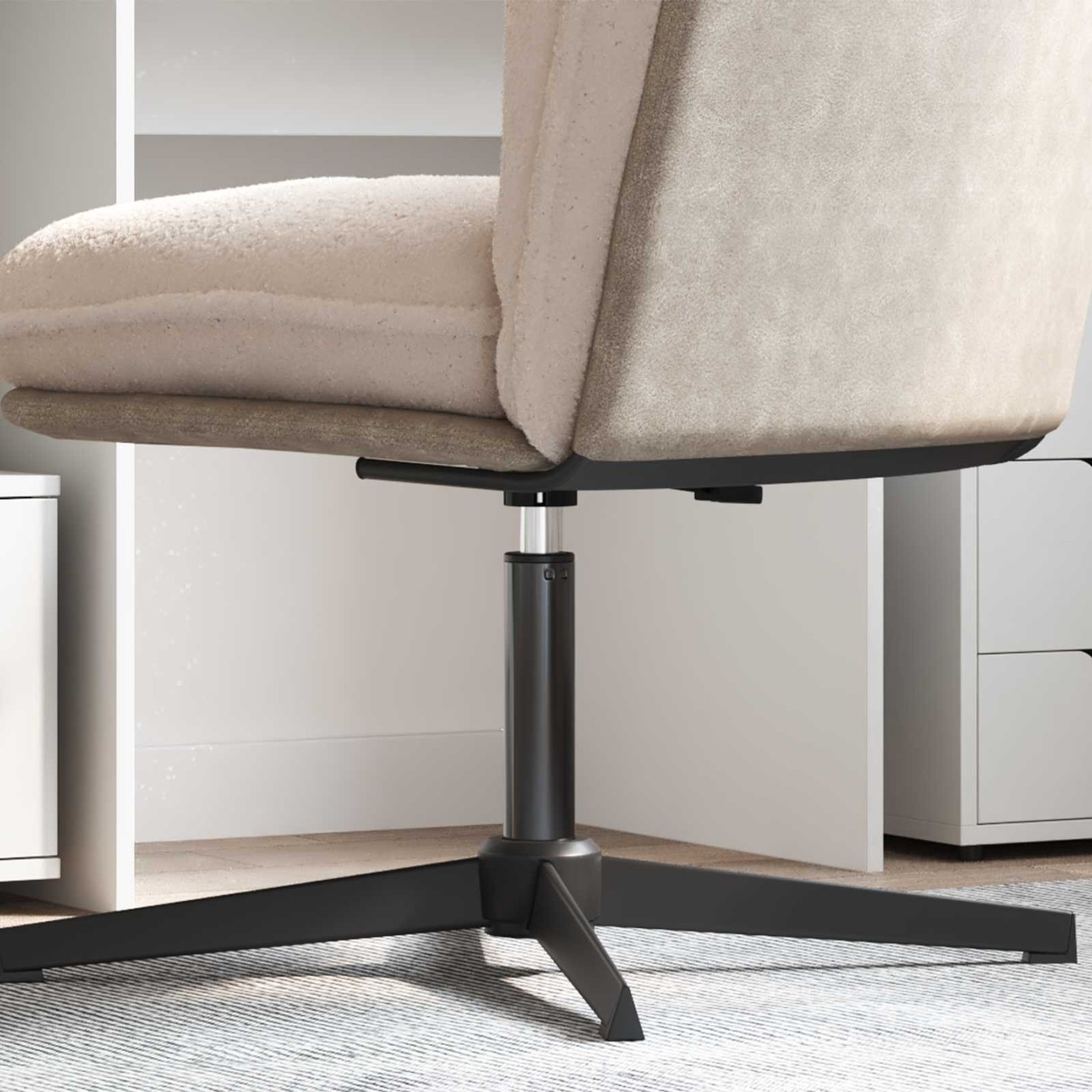 Cylindre à gaz de chaise de bureau Noir 14 cm Fer