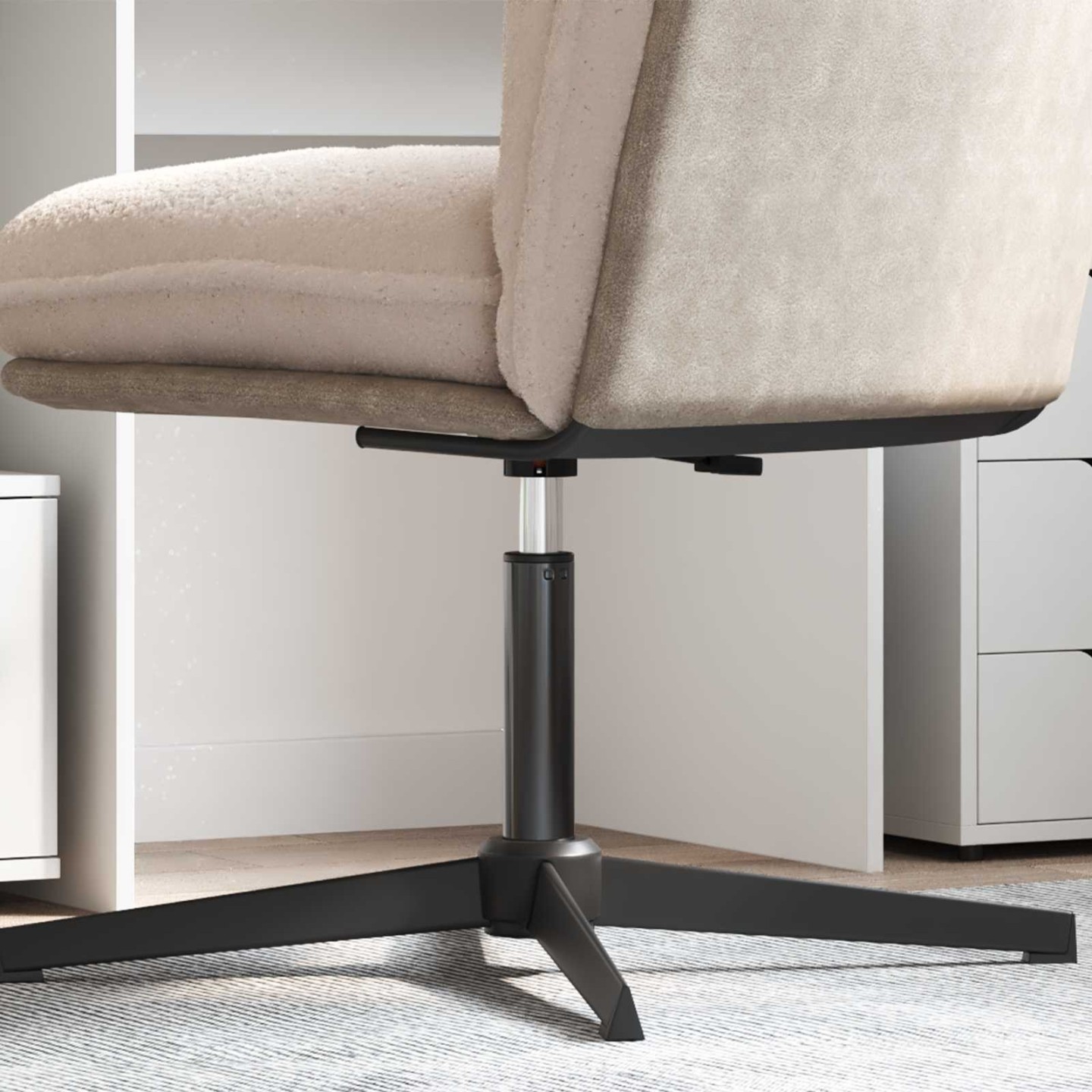 Cylindre à gaz de chaise de bureau Noir 15,5 cm Fer