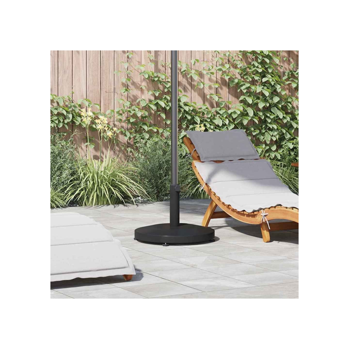 Pied de parasol 24.6 kg Noir Rond