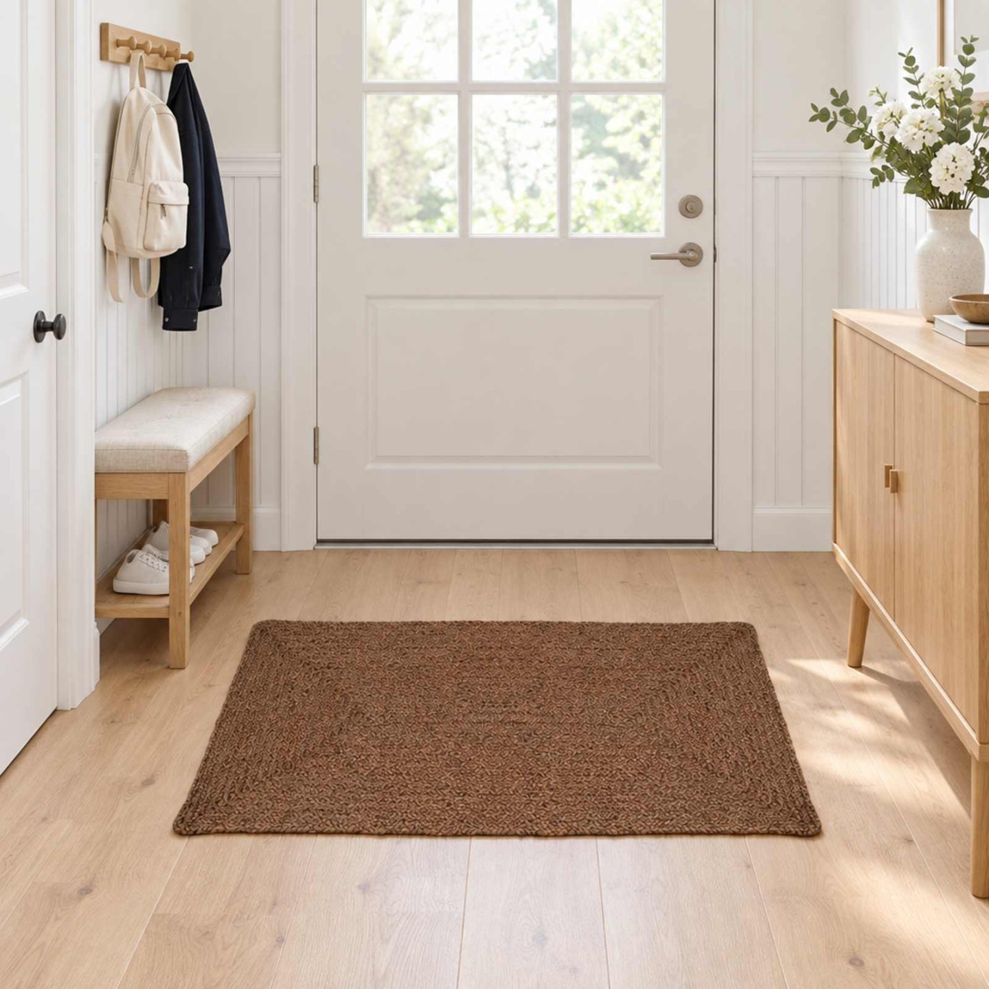 Tapis de zone Gris 80 x 150 cm Jute