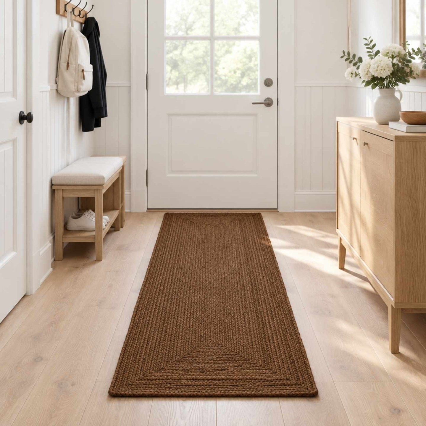 Tapis de zone Gris 60 x 200 cm Jute