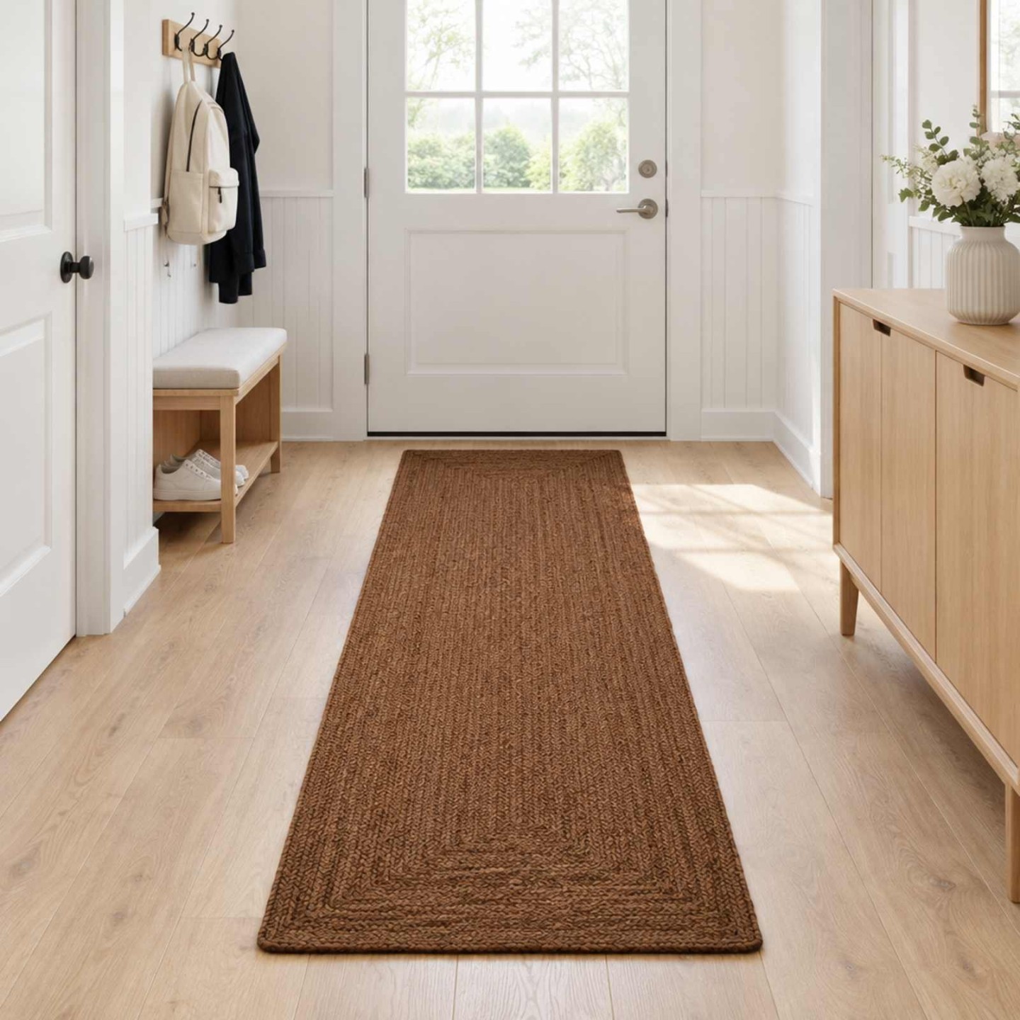 Tapis de zone Gris 60 x 250 cm Jute
