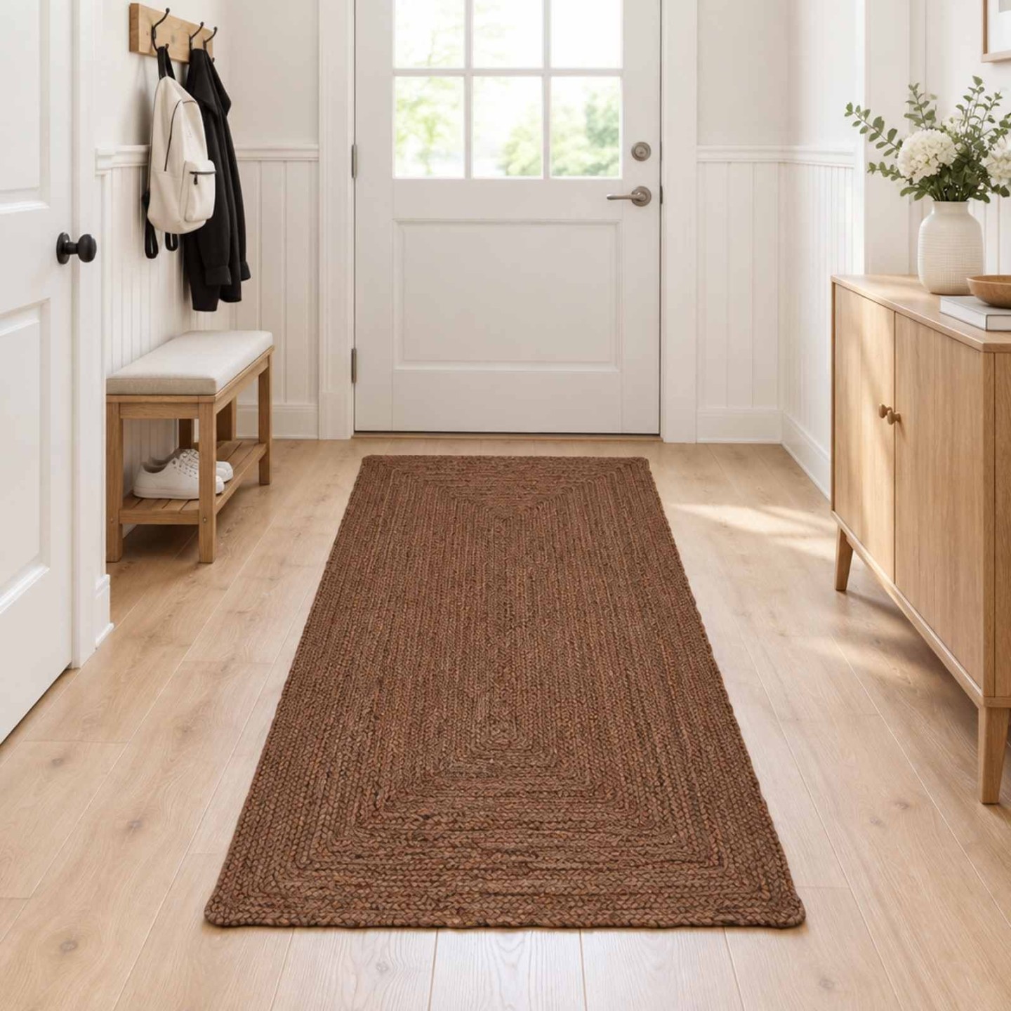 Tapis de zone Gris 80 x 250 cm Jute
