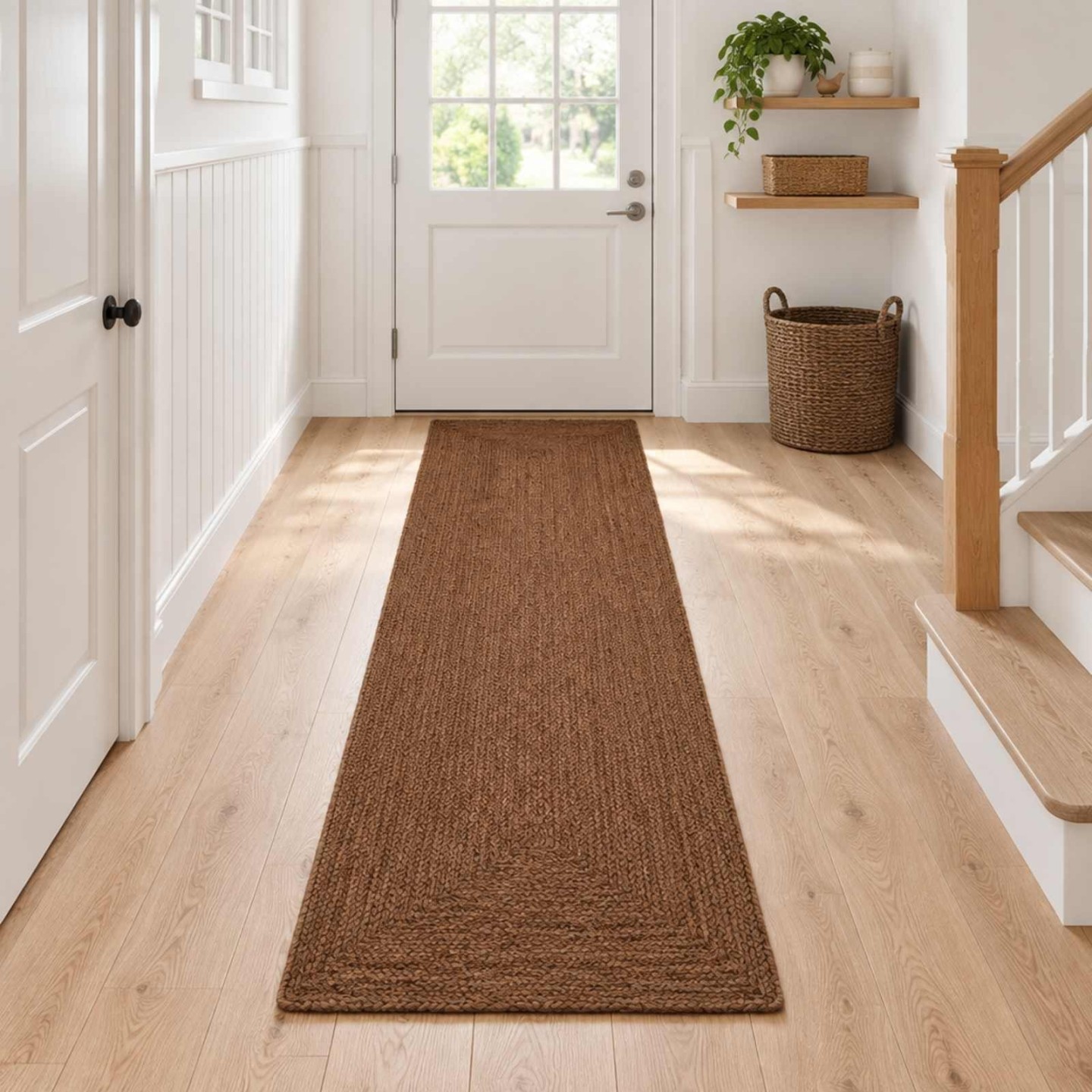 Tapis de zone Gris 60 x 300 cm Jute