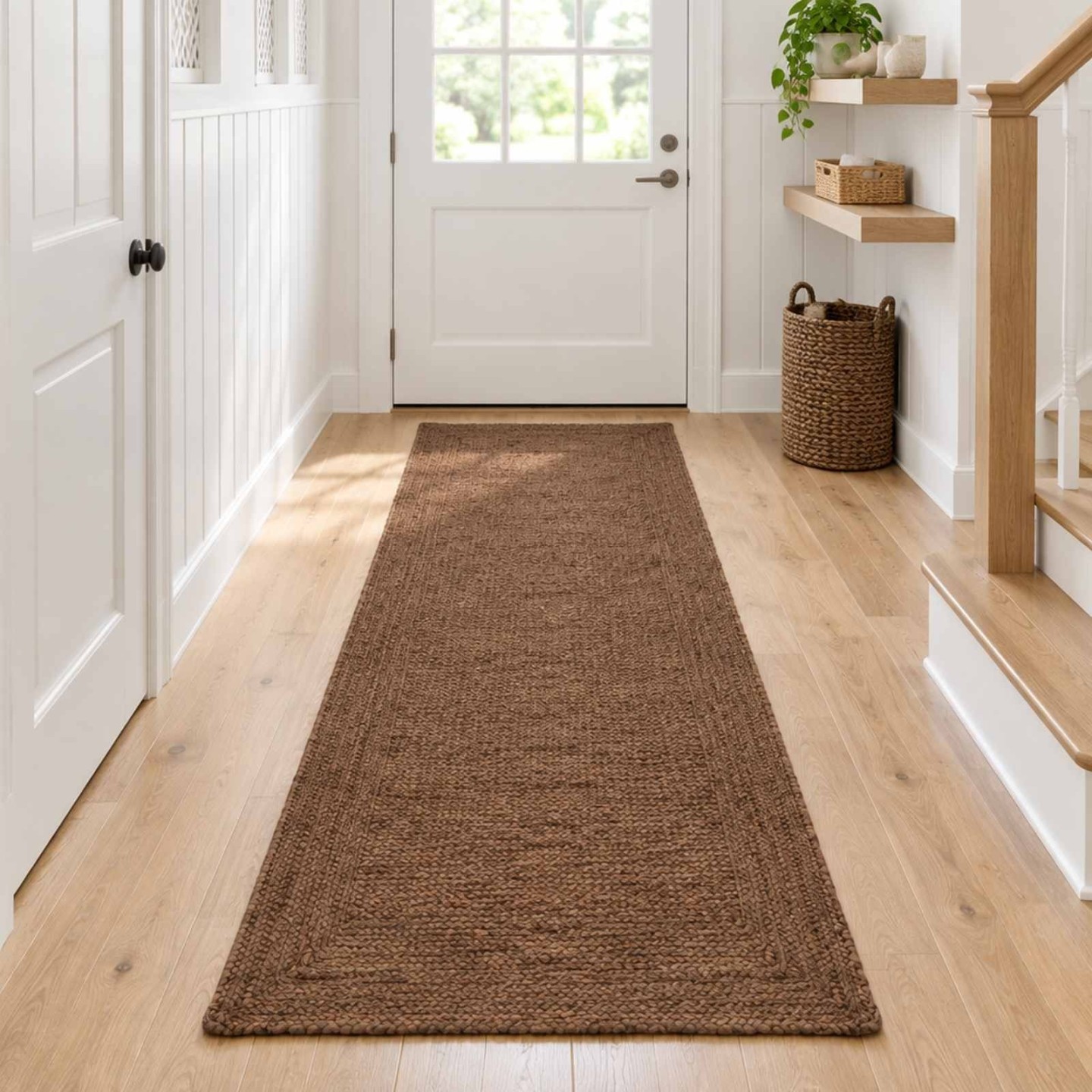 Tapis de zone Gris 80 x 300 cm Jute