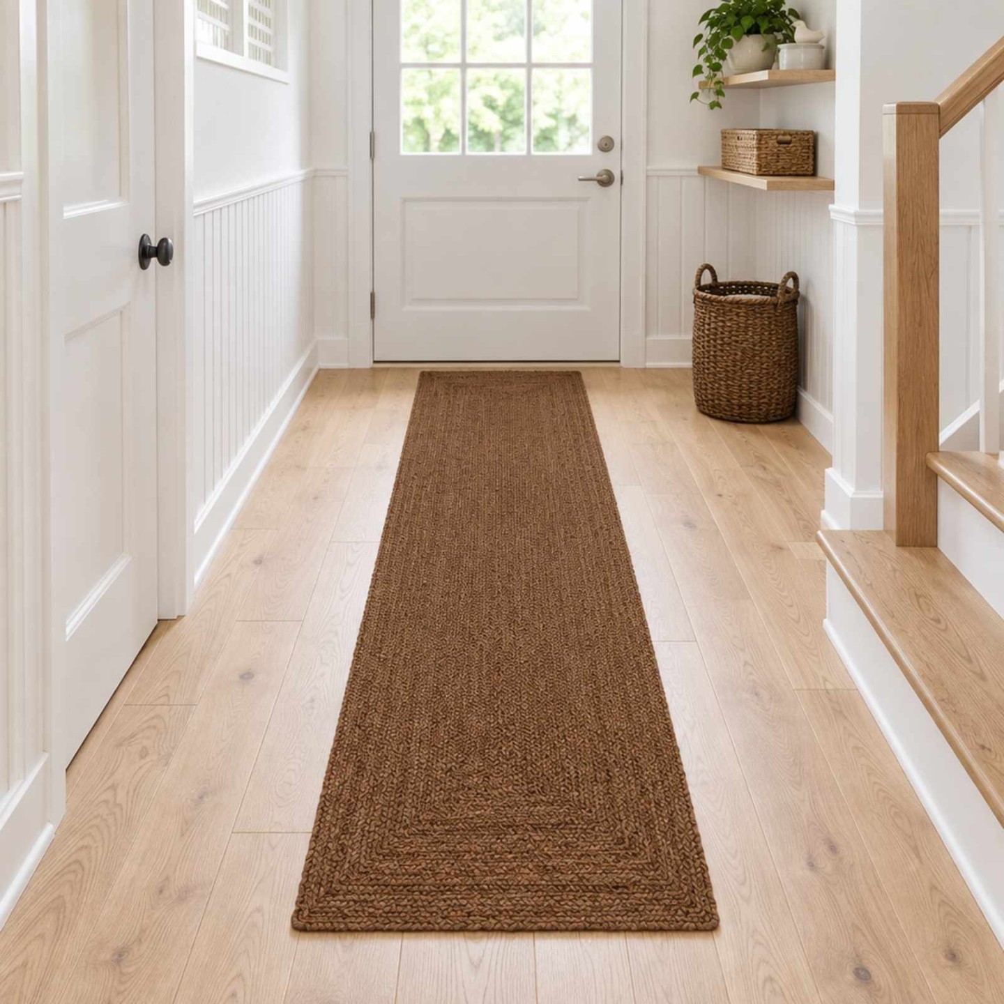 Tapis de zone Gris 60 x 400 cm Jute