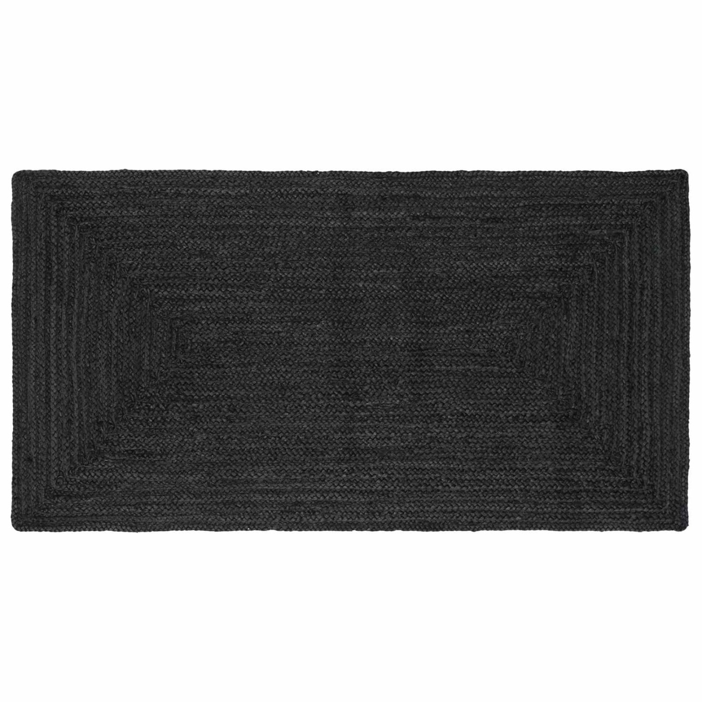 Tapis de zone Gris foncé 80 x 150 cm Jute