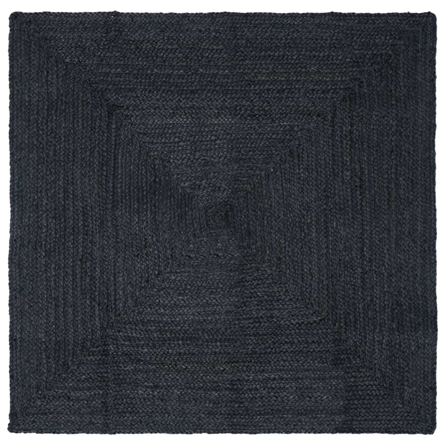 Tapis de zone Gris foncé 120 x 120 cm Jute