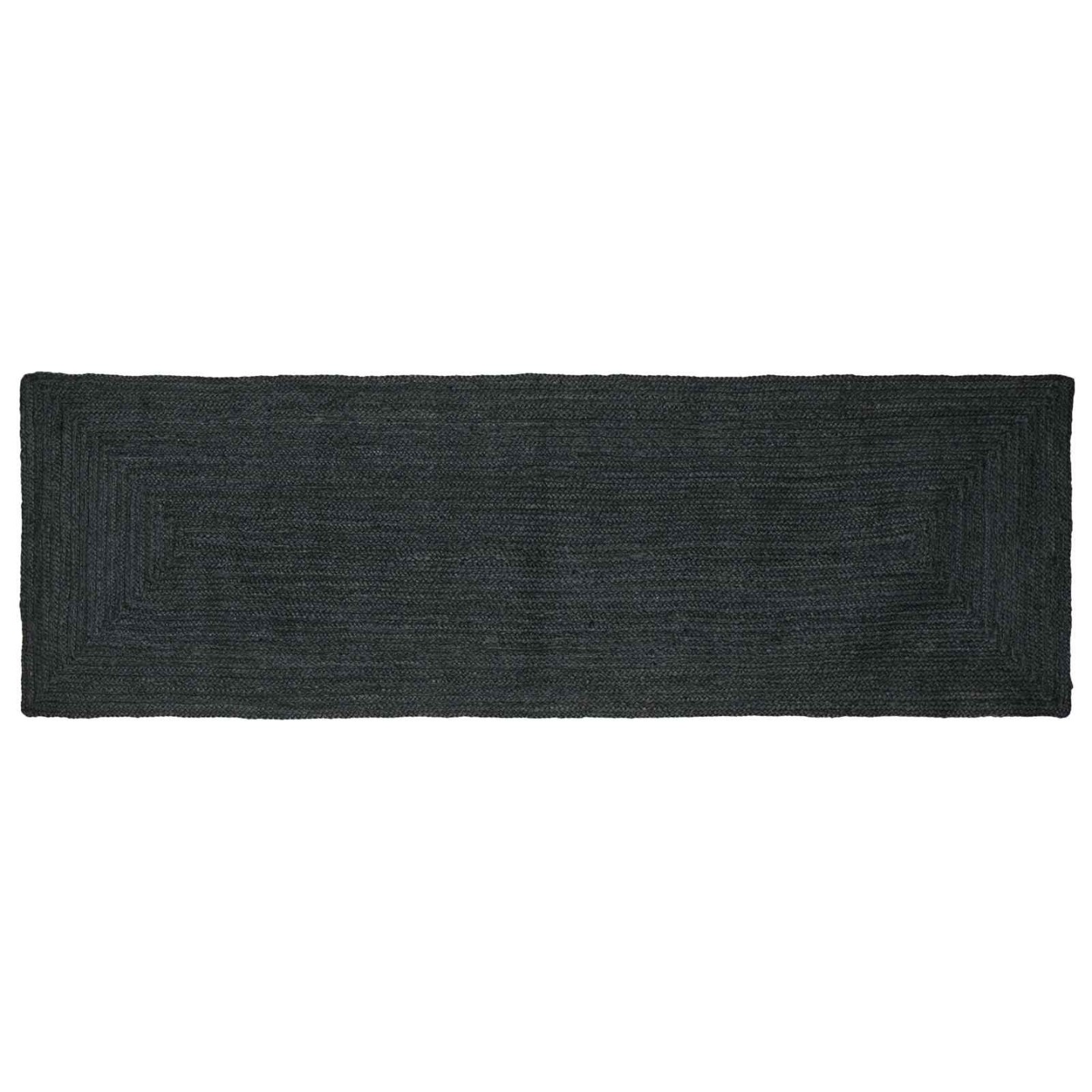 Tapis de zone Gris foncé 80 x 250 cm Jute