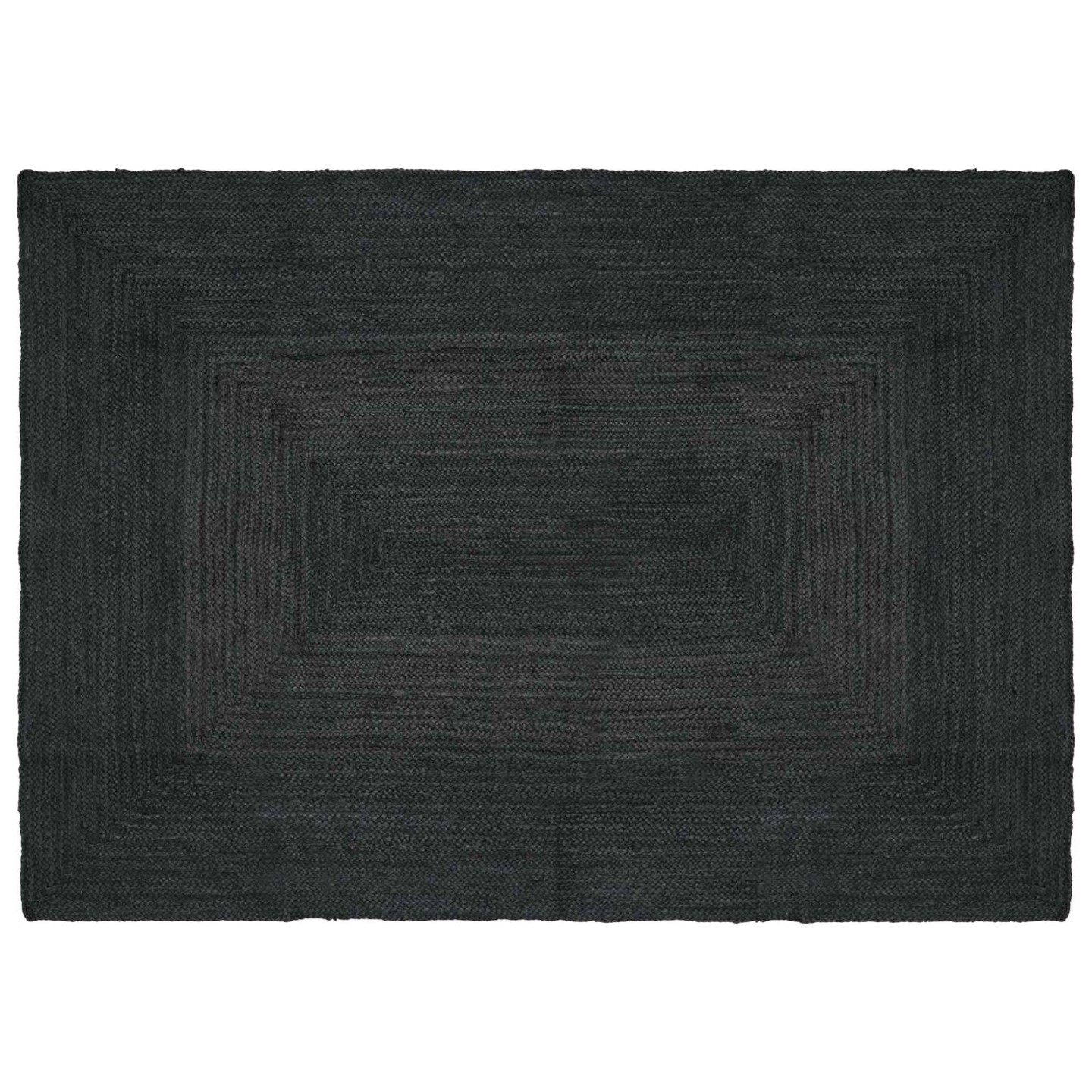 Tapis de zone Gris foncé 120 x 170 cm Jute