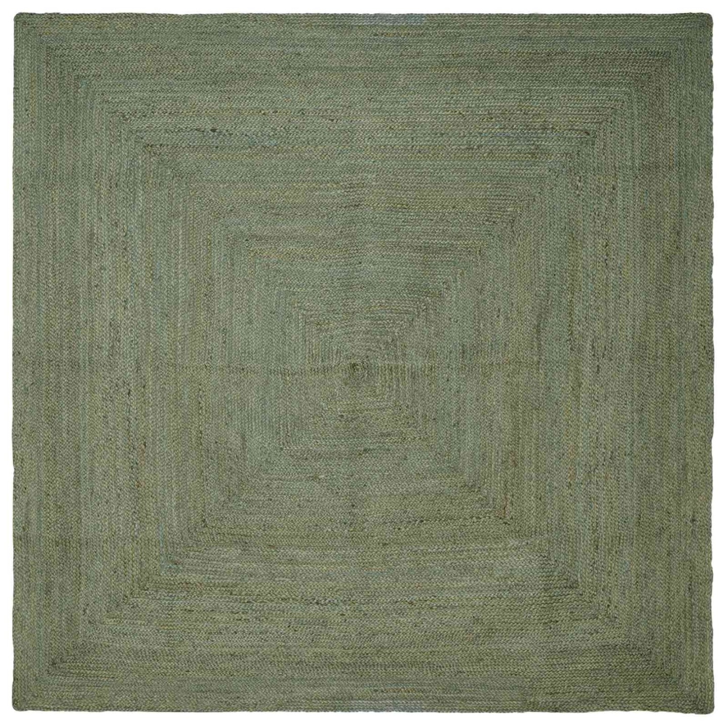 Tapis de zone Vert olive 240 x 240 cm Jute