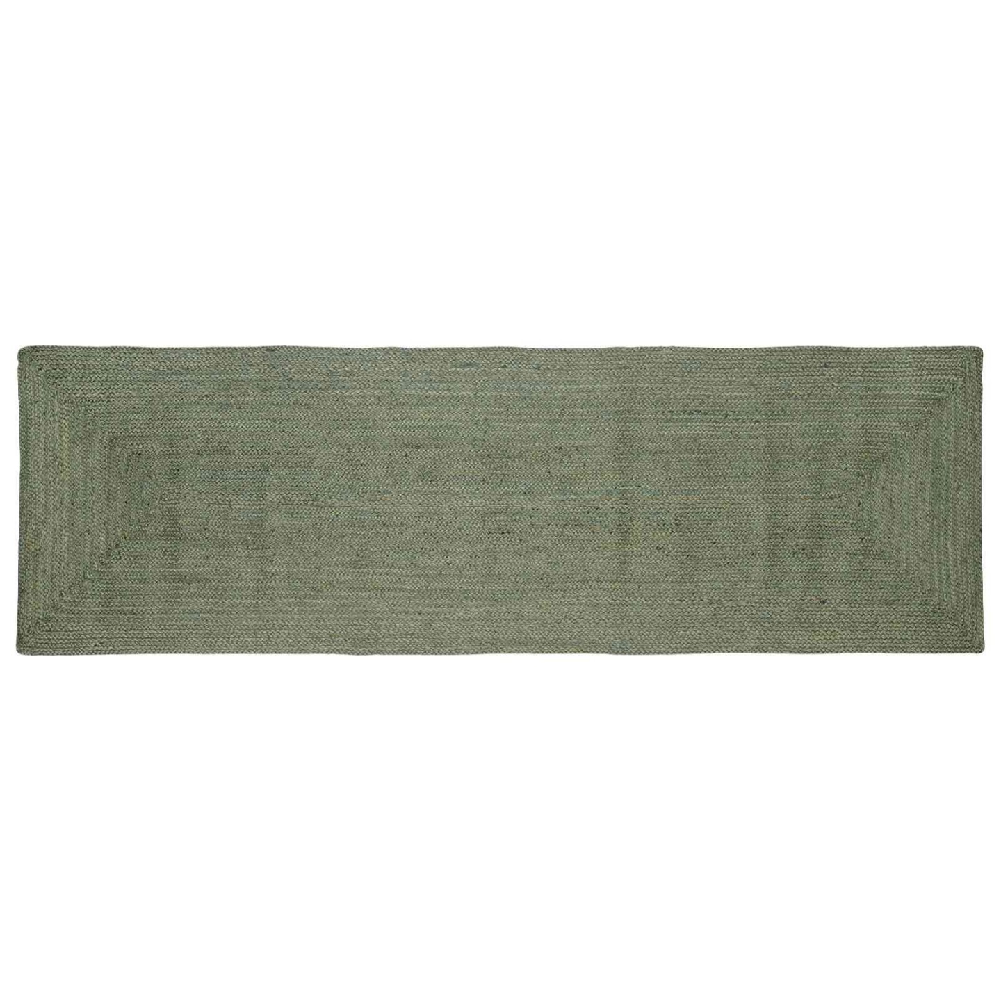 Tapis de zone Vert olive 80 x 200 cm Jute