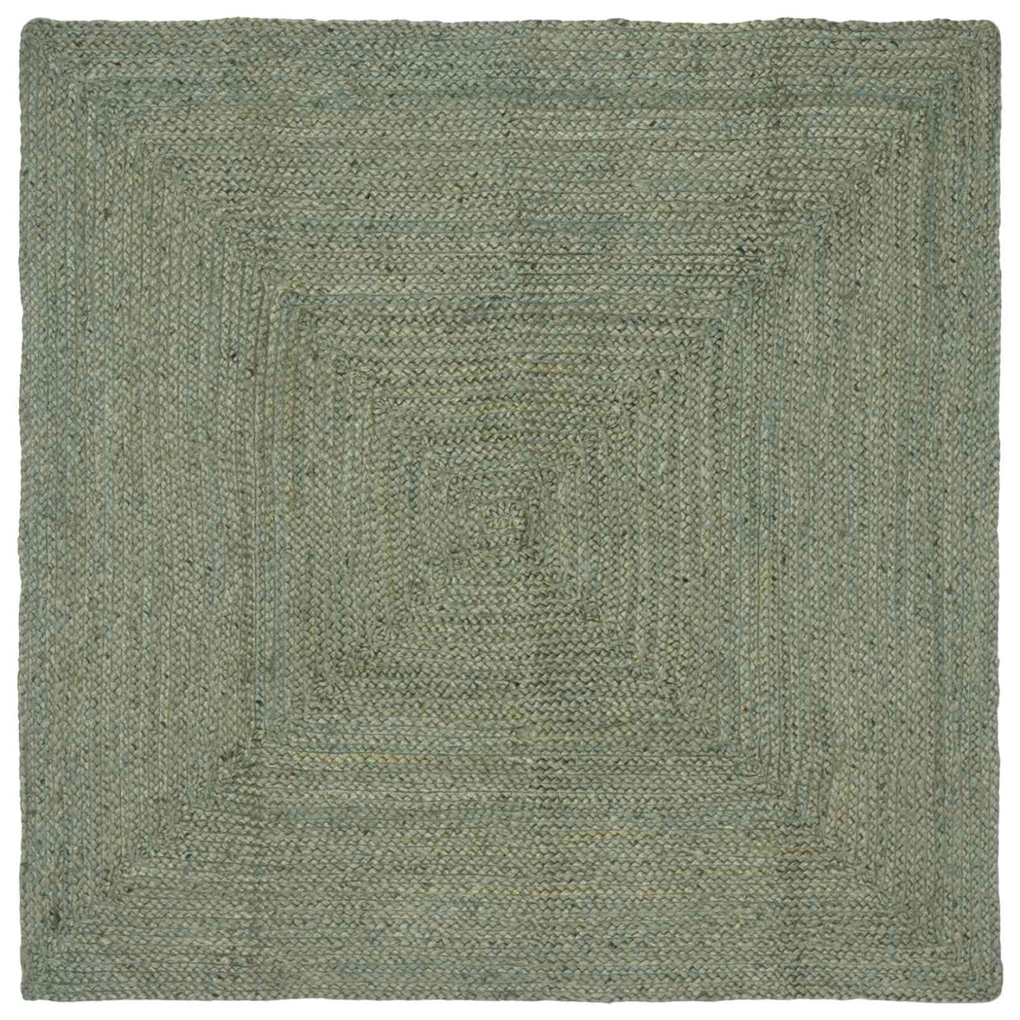 Tapis de zone Vert olive 160 x 160 cm Jute
